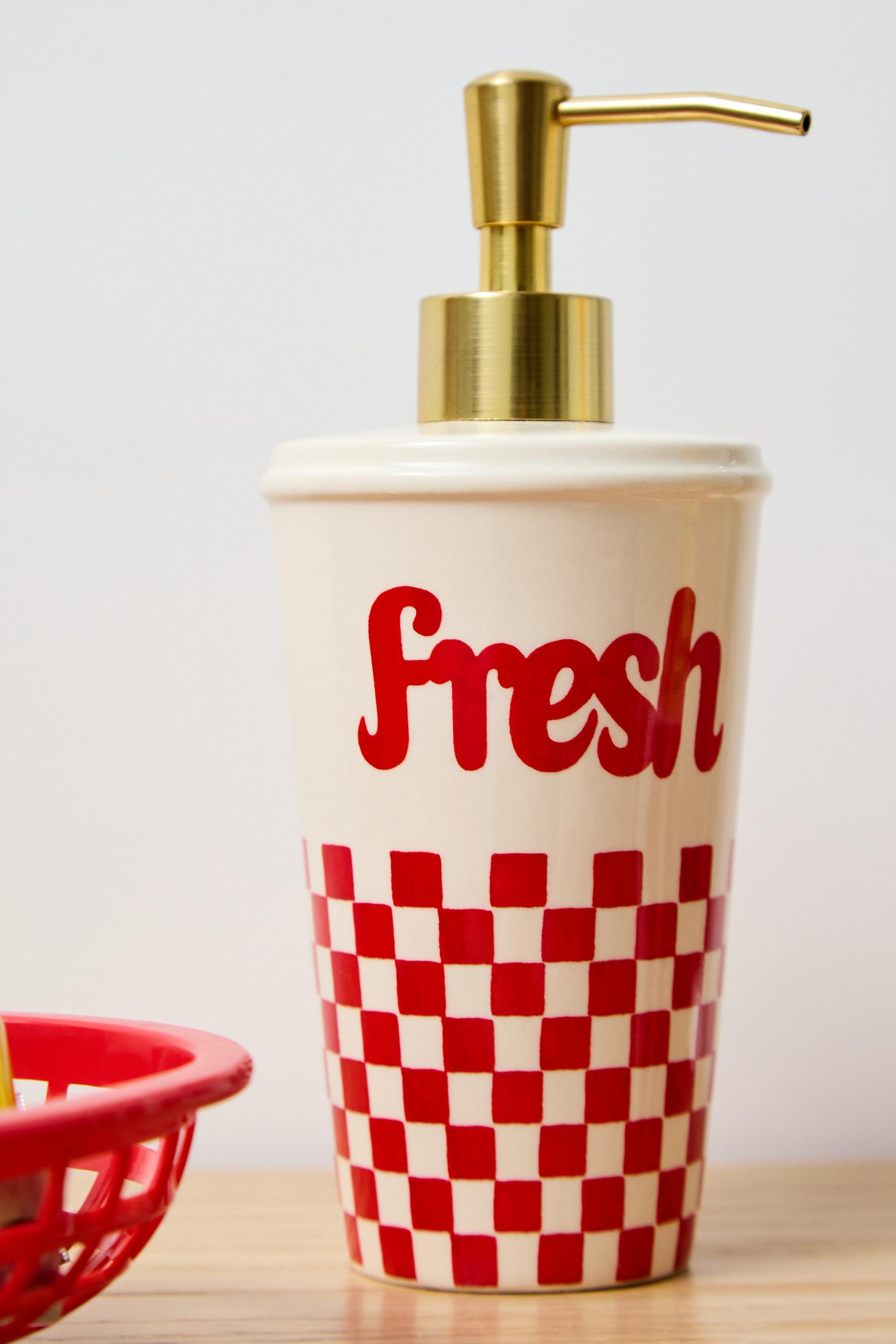 Red Fast Food Soap Dispenser, RED, large image number 1