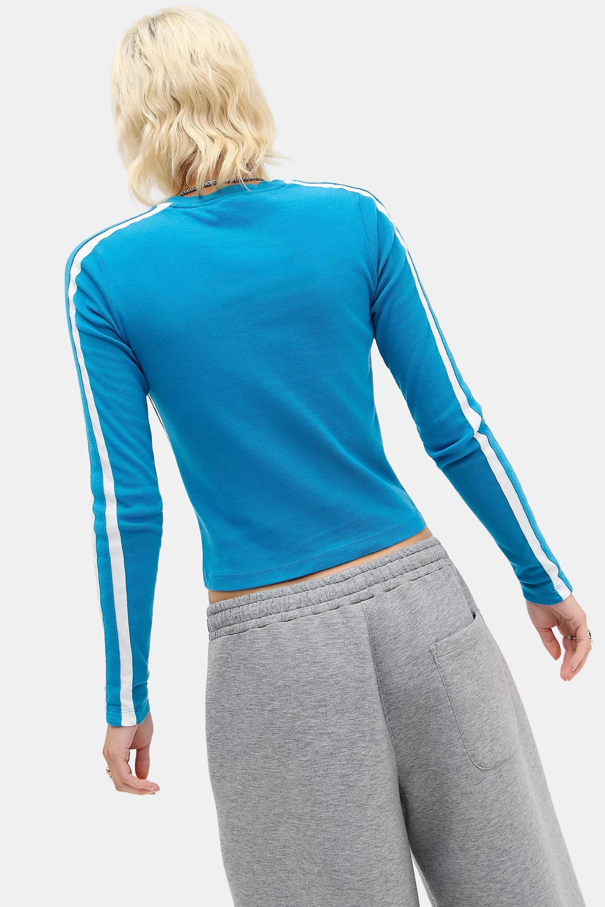 Blue Uo Long Sleeve Football T-Shirt, BLUE, large image number 3