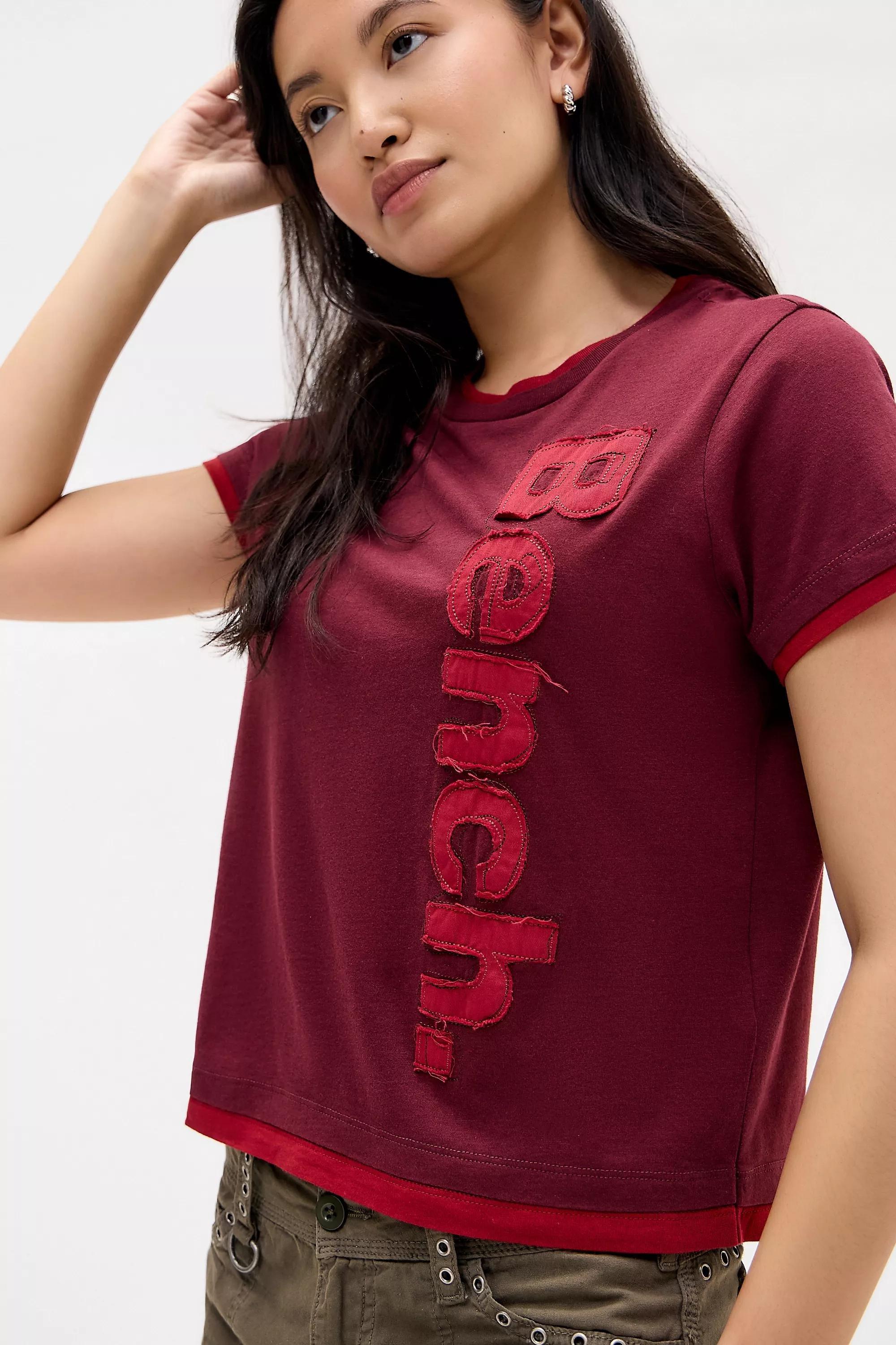 WINE Bench UO Exclusive Nile Double Layered T-Shirt, WINE, large image number 0