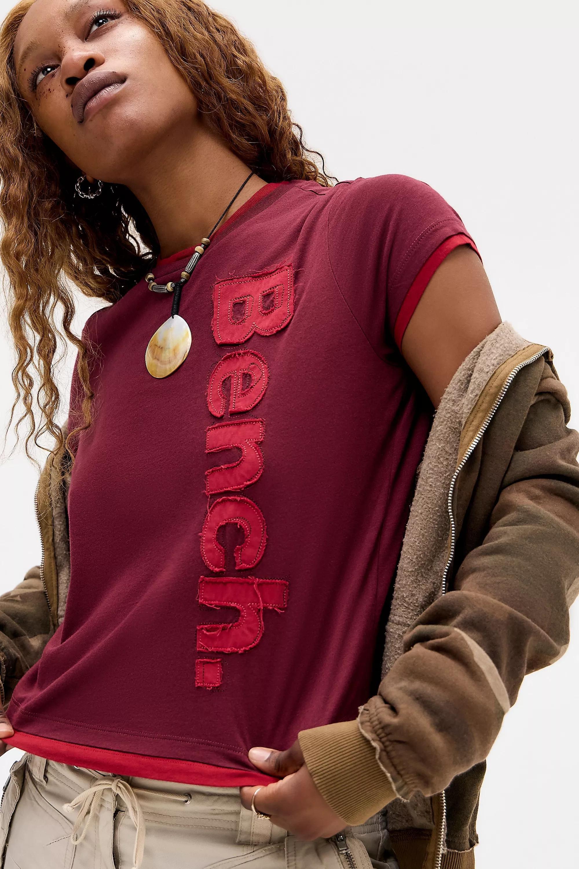 WINE Bench UO Exclusive Nile Double Layered T-Shirt, WINE, large image number 5