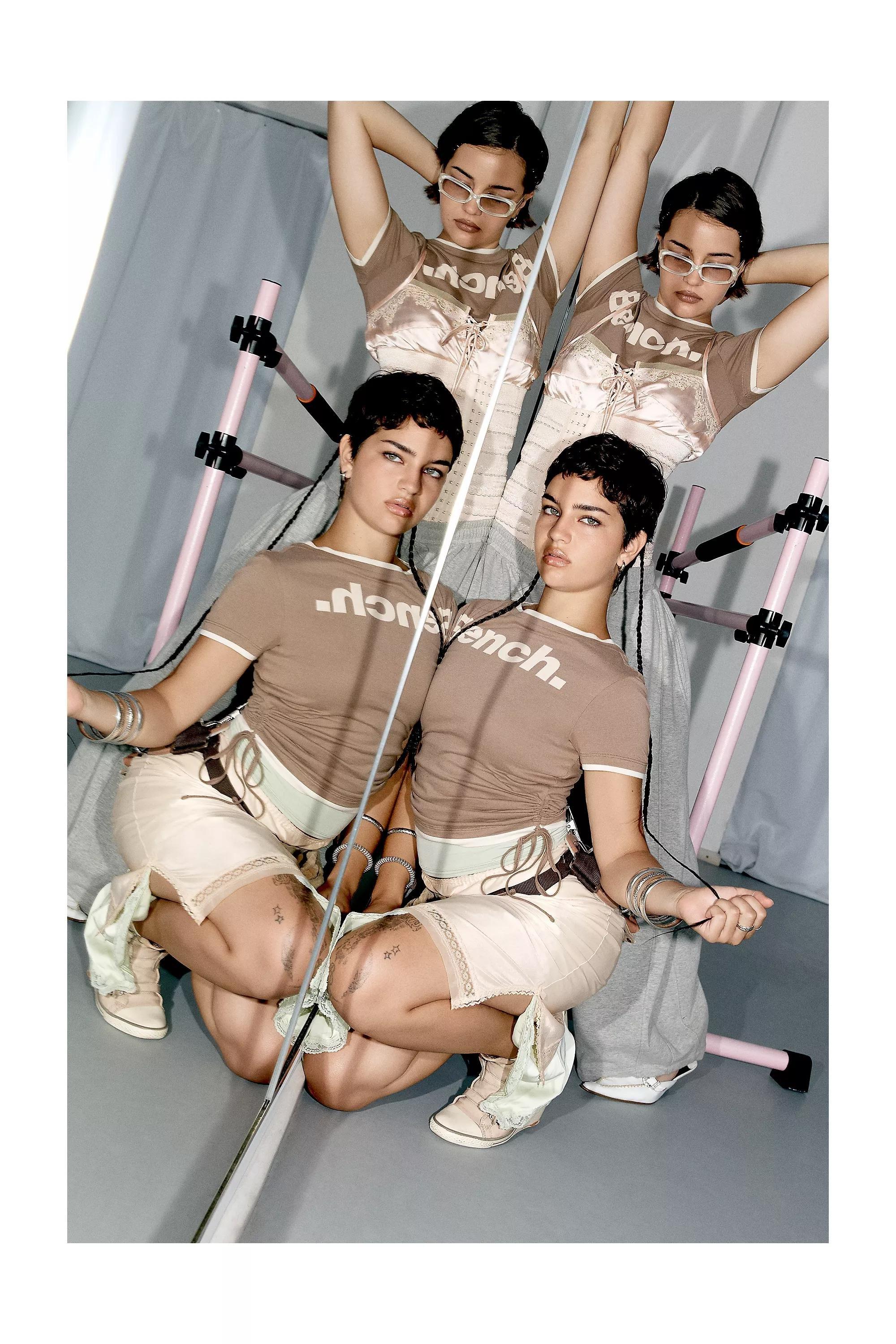 Brown Bench Uo Exclusive Ranra Ties T-Shirt, TAUPE, large image number 1