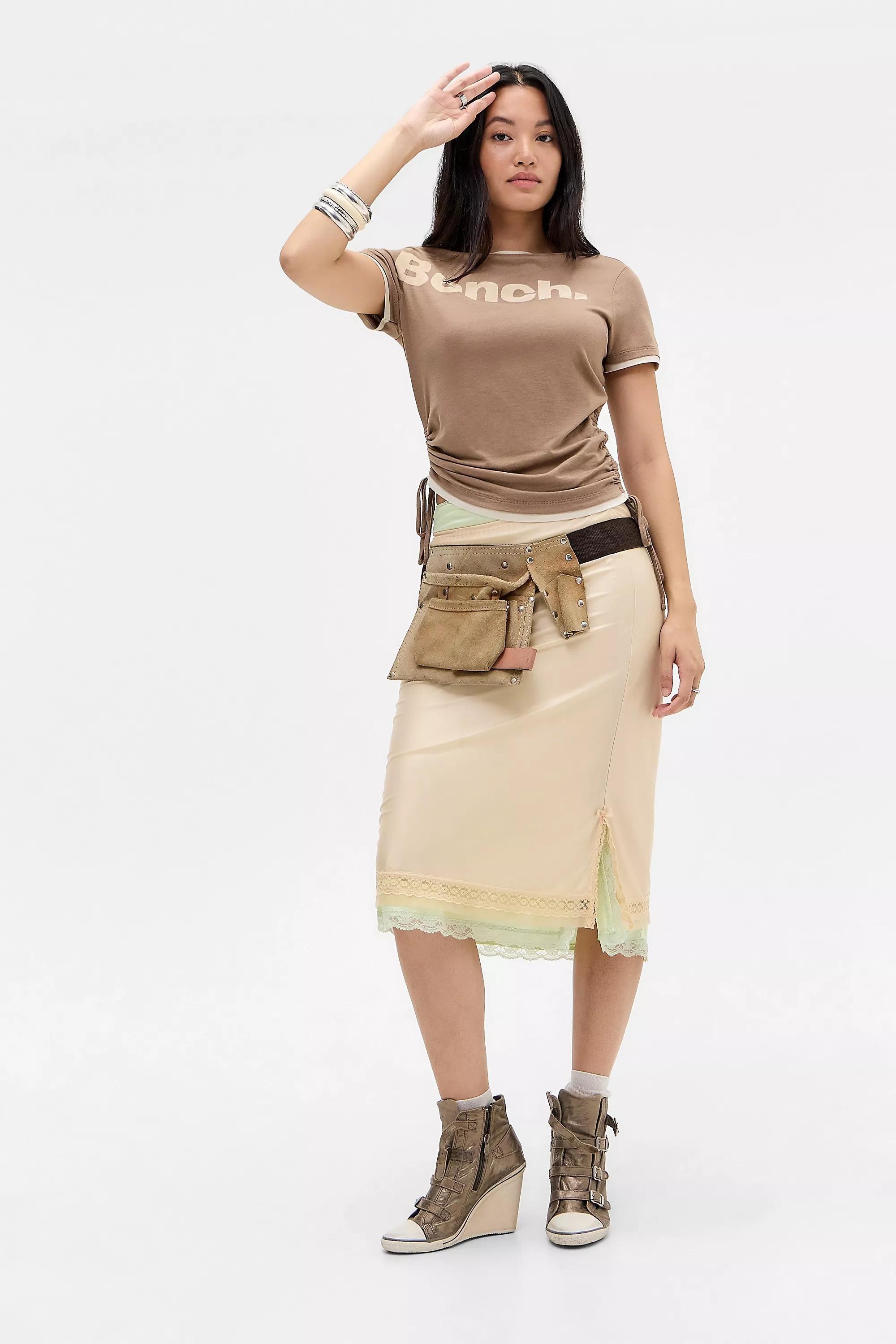 Brown Bench Uo Exclusive Ranra Ties T-Shirt, TAUPE, medium