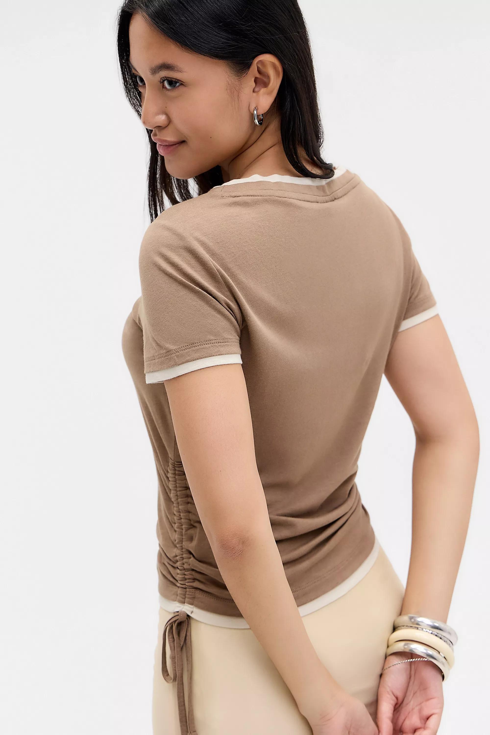 Brown Bench Uo Exclusive Ranra Ties T-Shirt, TAUPE, large image number 4