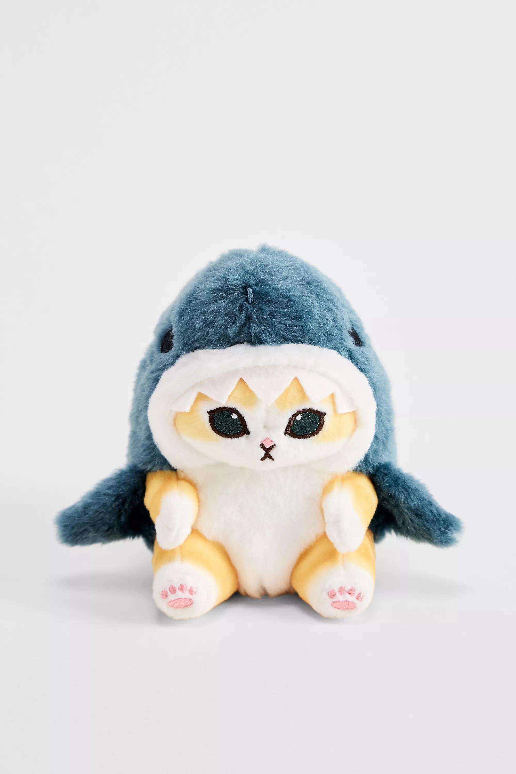 Blue Shark Plush Keyring, BLUE, large image number 1