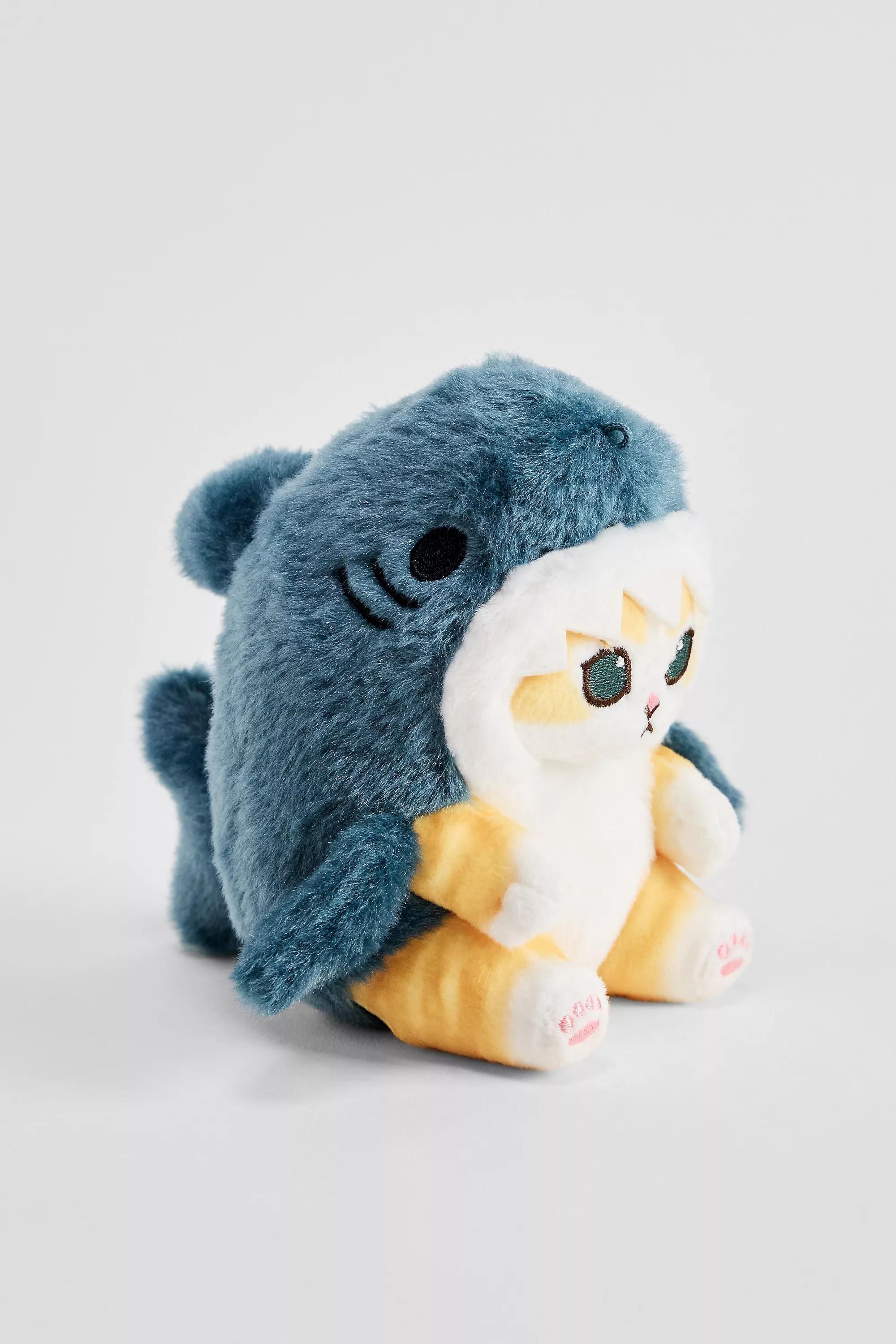 Blue Shark Plush Keyring, BLUE, large image number 2