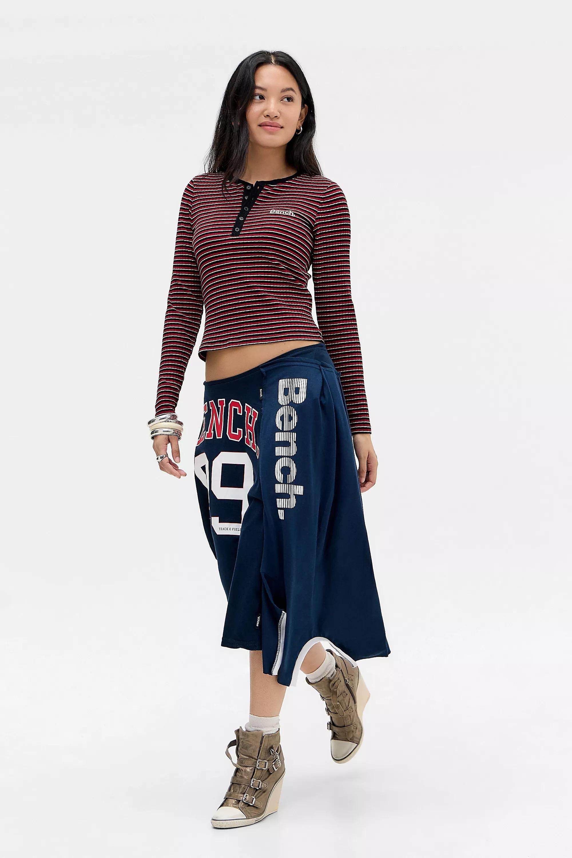 Multicolour Bench Uo Exclusive Arla Henley T-Shirt, ASSORT, large image number 1