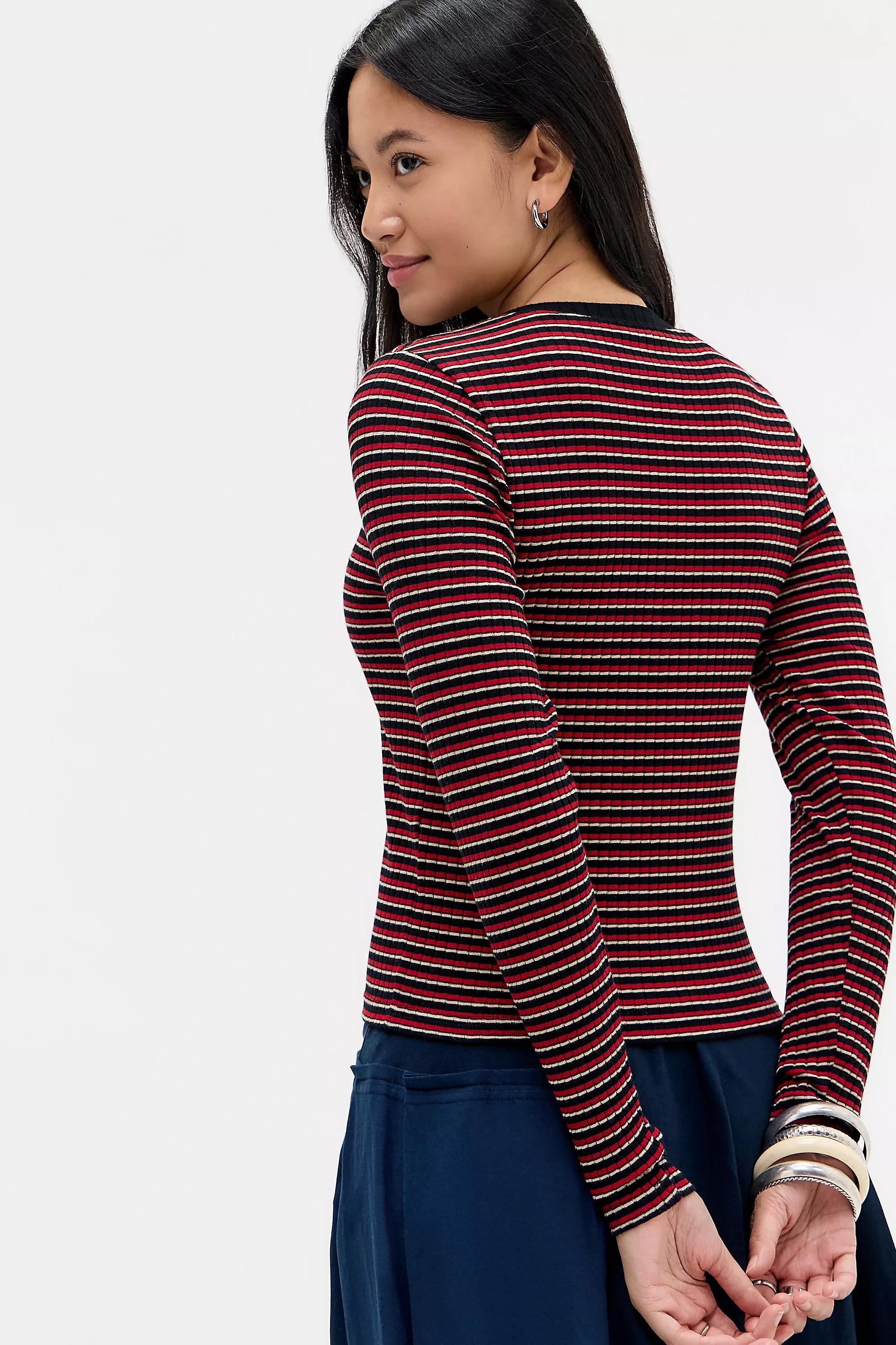 Multicolour Bench Uo Exclusive Arla Henley T-Shirt, ASSORT, large image number 3