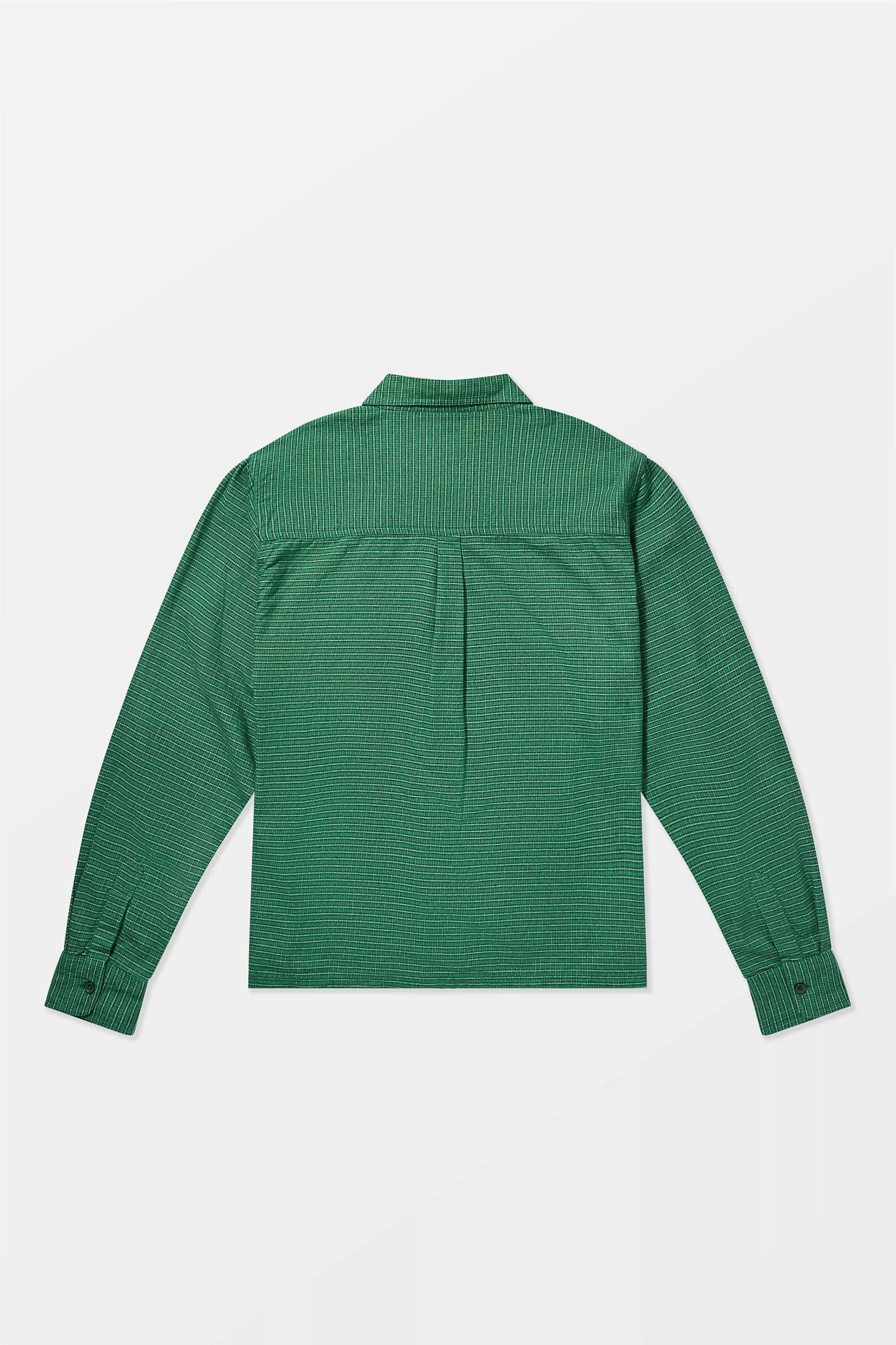 Green Bdg Reggie Checked Long Sleeve Shirt, GRN, large image number 5