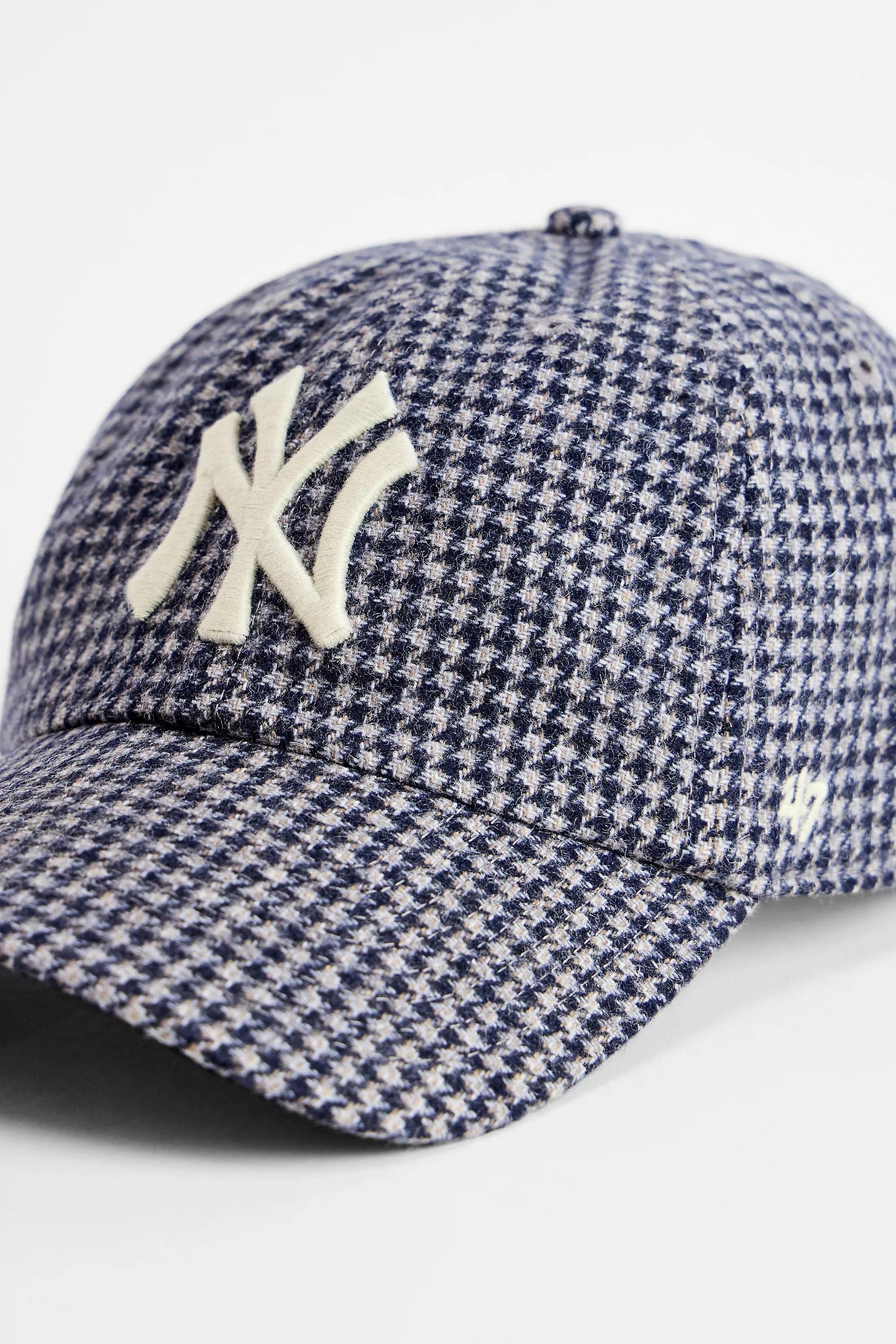 Navy 47 Brand Ny Yankees Houndstooth Cap, BEIGE, large image number 1