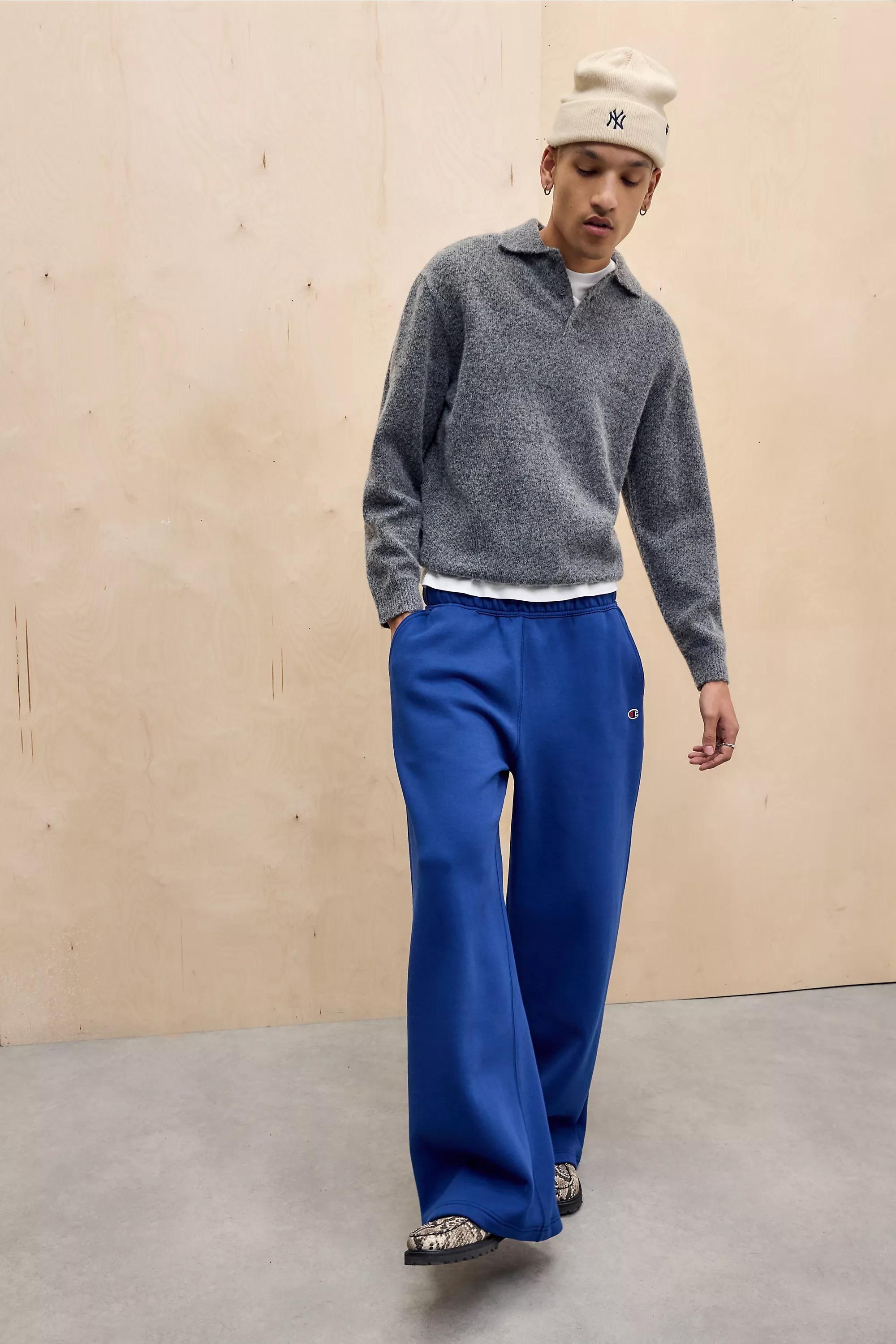 Navy Uo Washed Wide Leg Joggers, NAVY, large image number 1