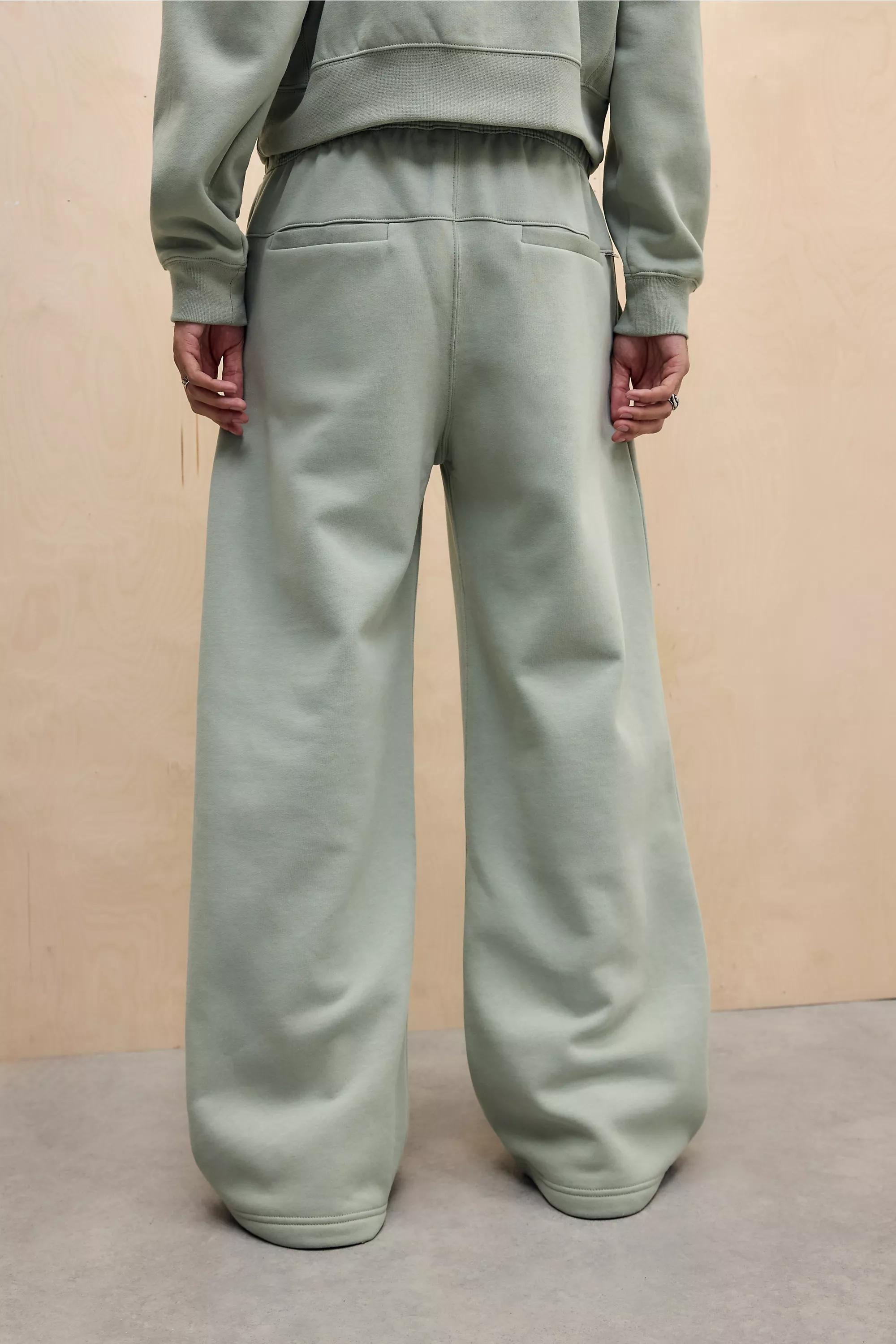 Green Uo Washed Wide Leg Joggers, GRN, large image number 3