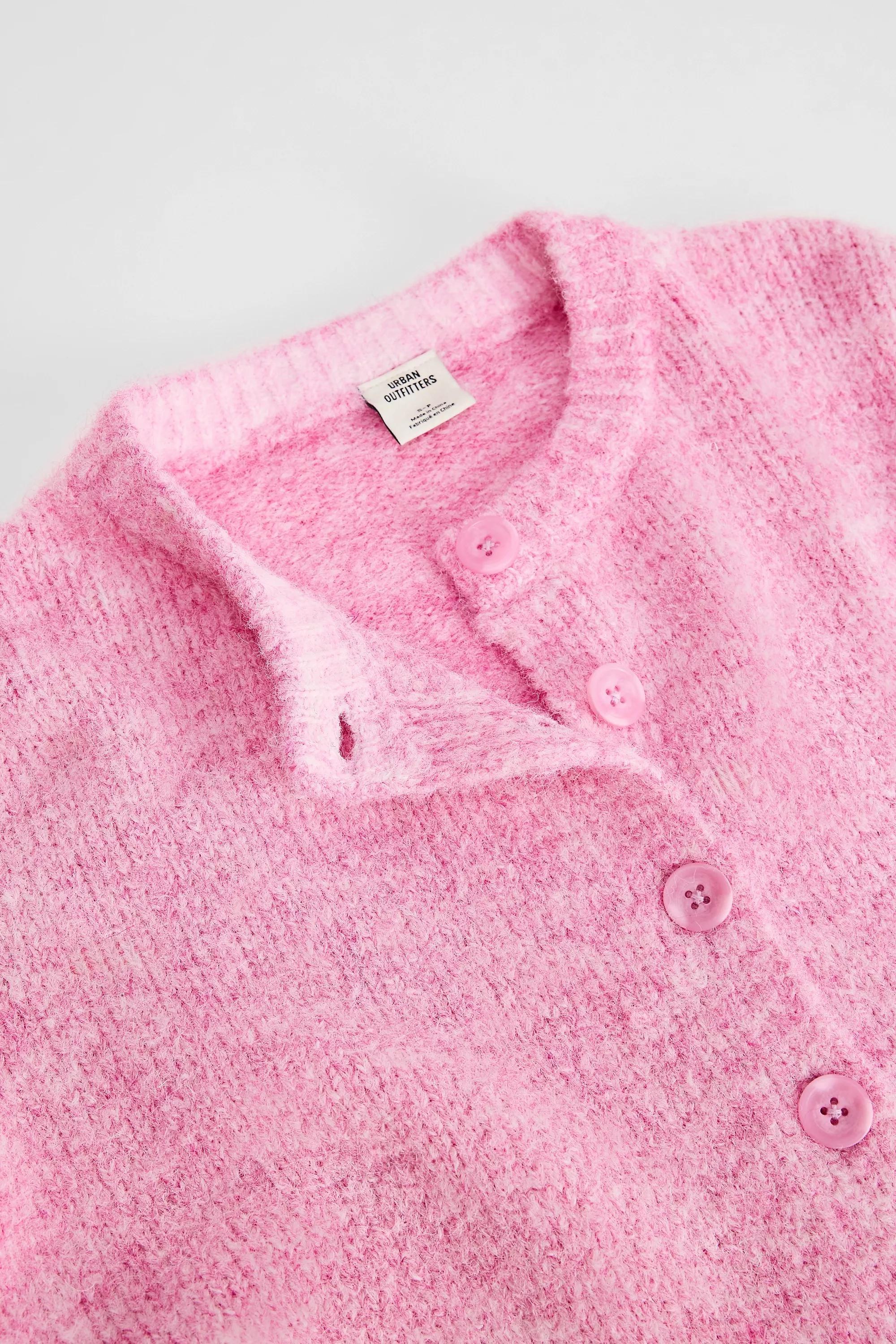 PINK UO Marli Crew Neck Cardigan, PINK, large image number 5