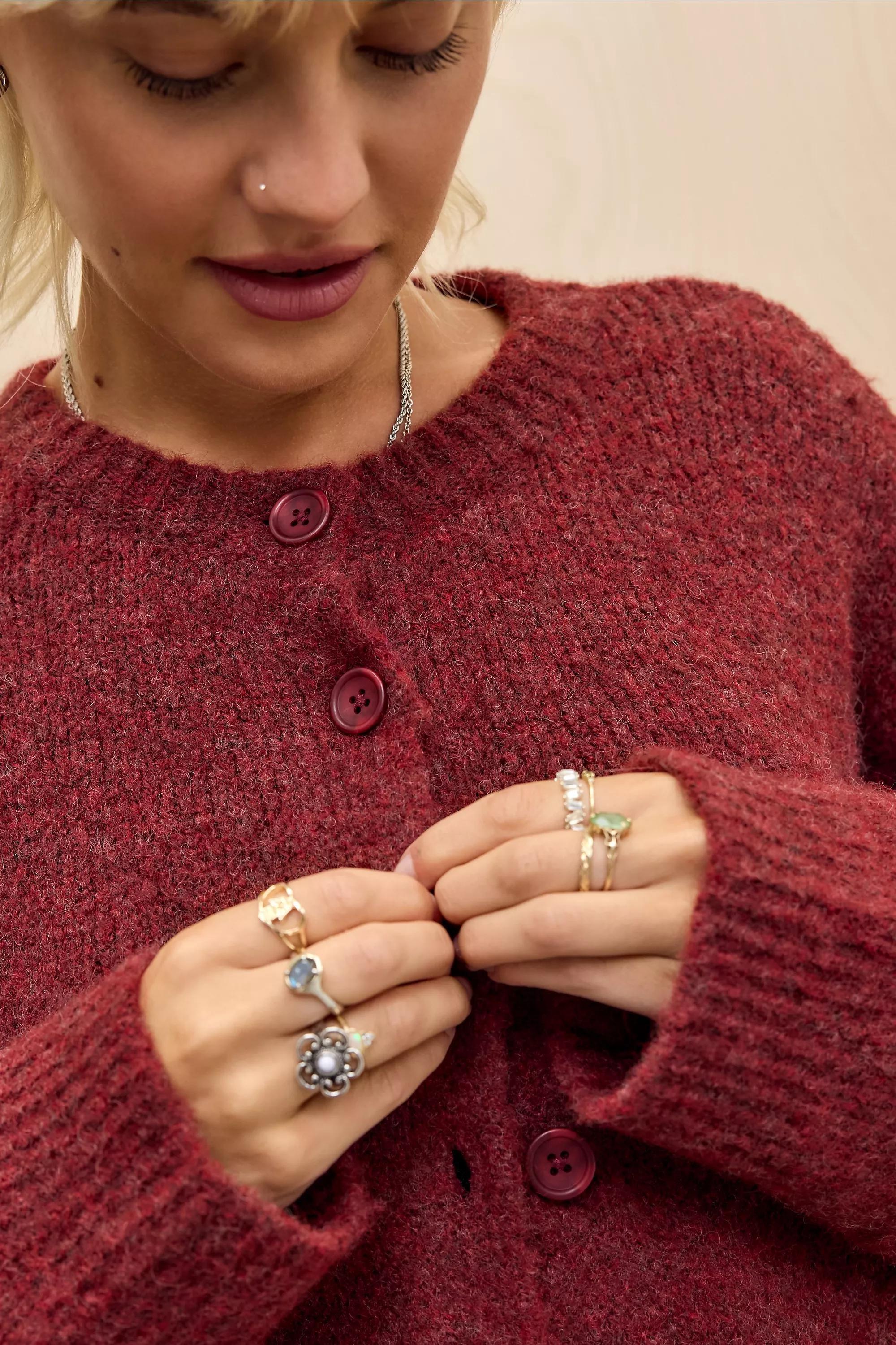 Red Uo Marli Crew Neck Cardigan, A301_0259, large image number 1