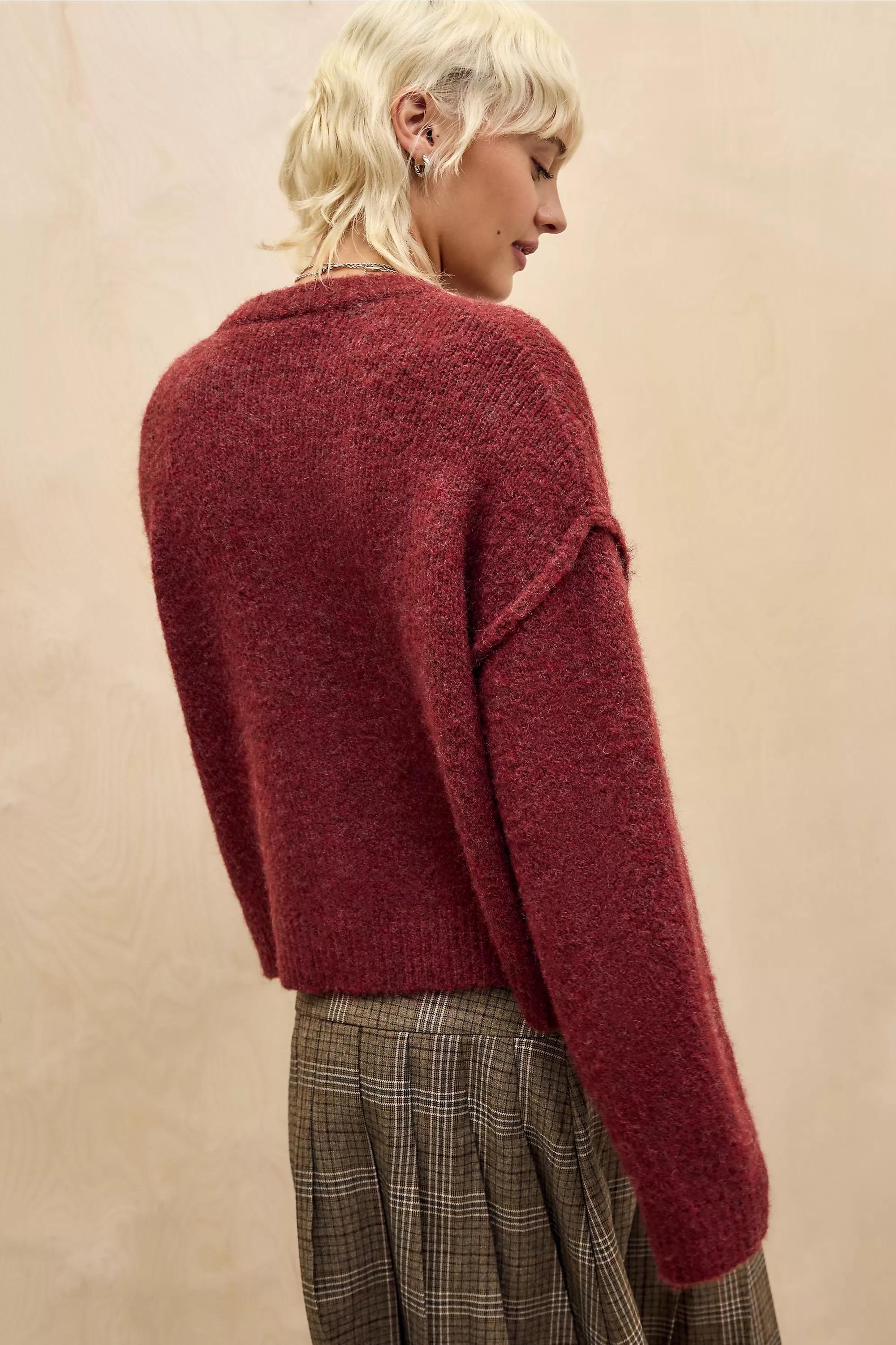Red Uo Marli Crew Neck Cardigan, A301_0259, large image number 4