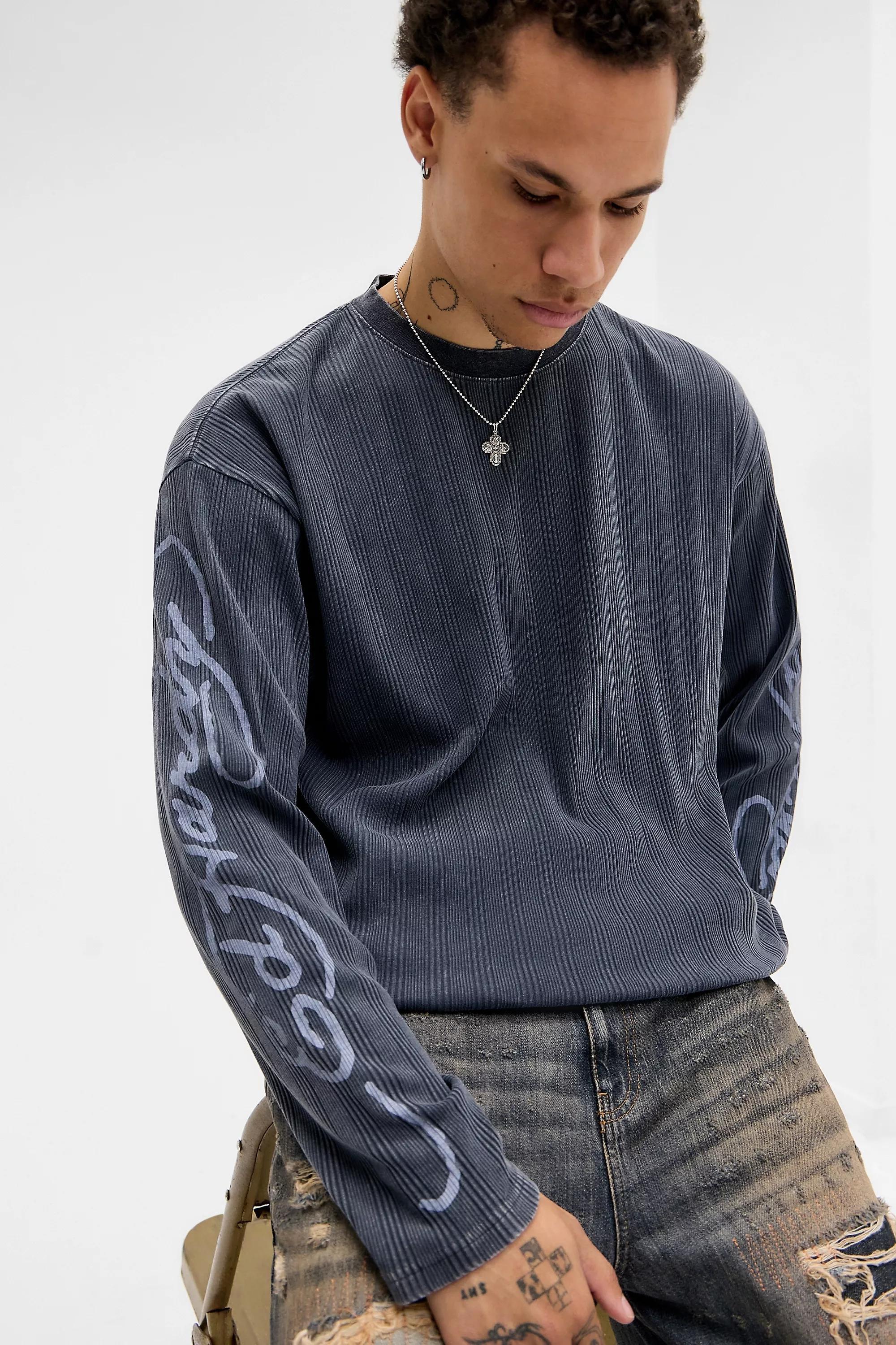 Black Ed Hardy Uo Exclusive Black Long Sleeve T-Shirt, , large image number 0