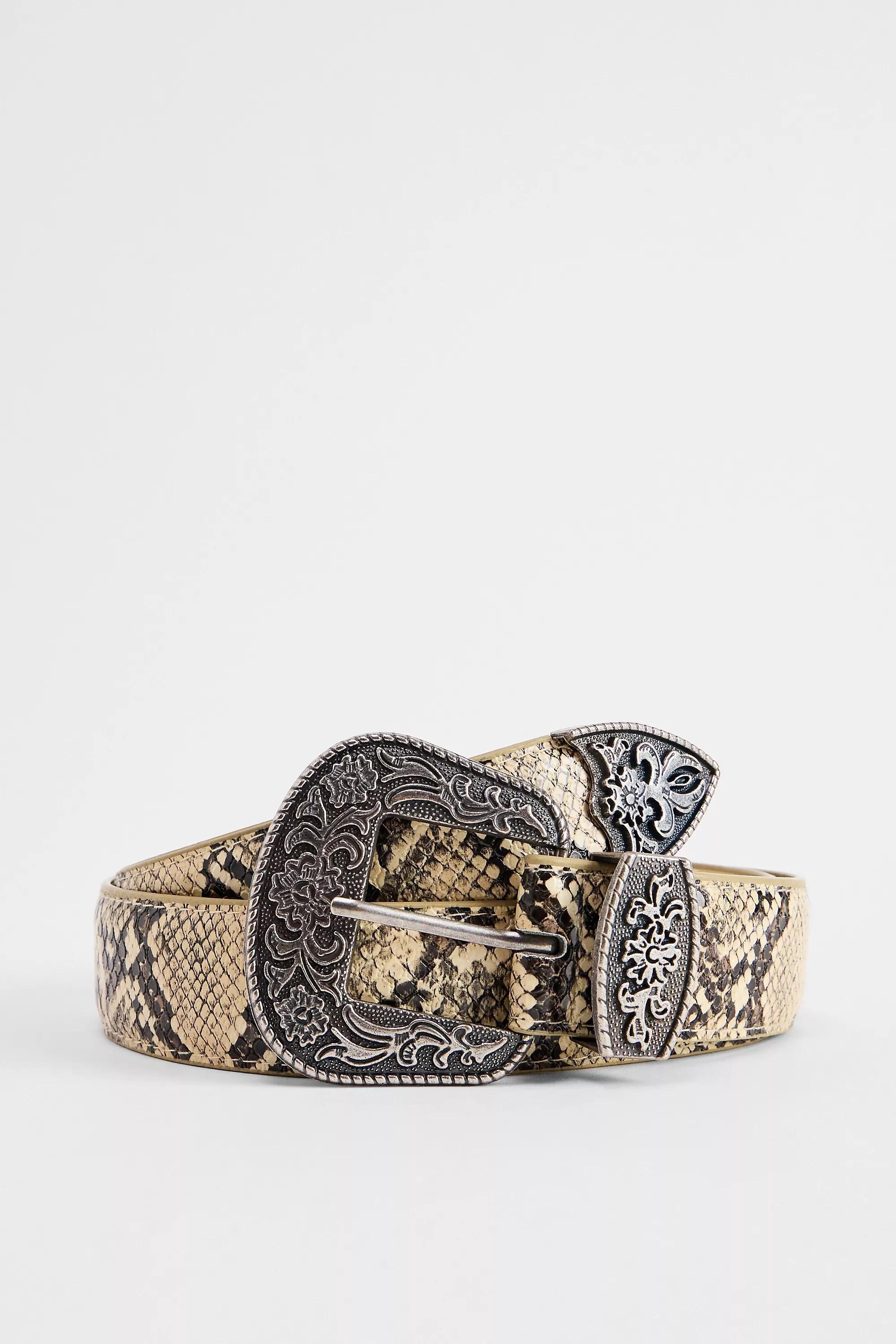 Ivory Uo Western Snake Pattern Belt, IVRY, large image number 0