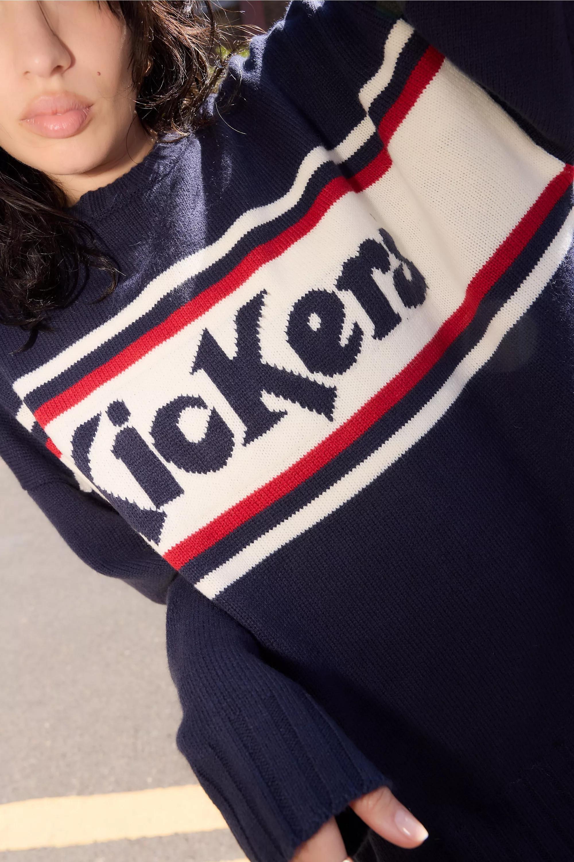 Navy Kickers Uo Slouchy Knit Jumper, NAVY, medium