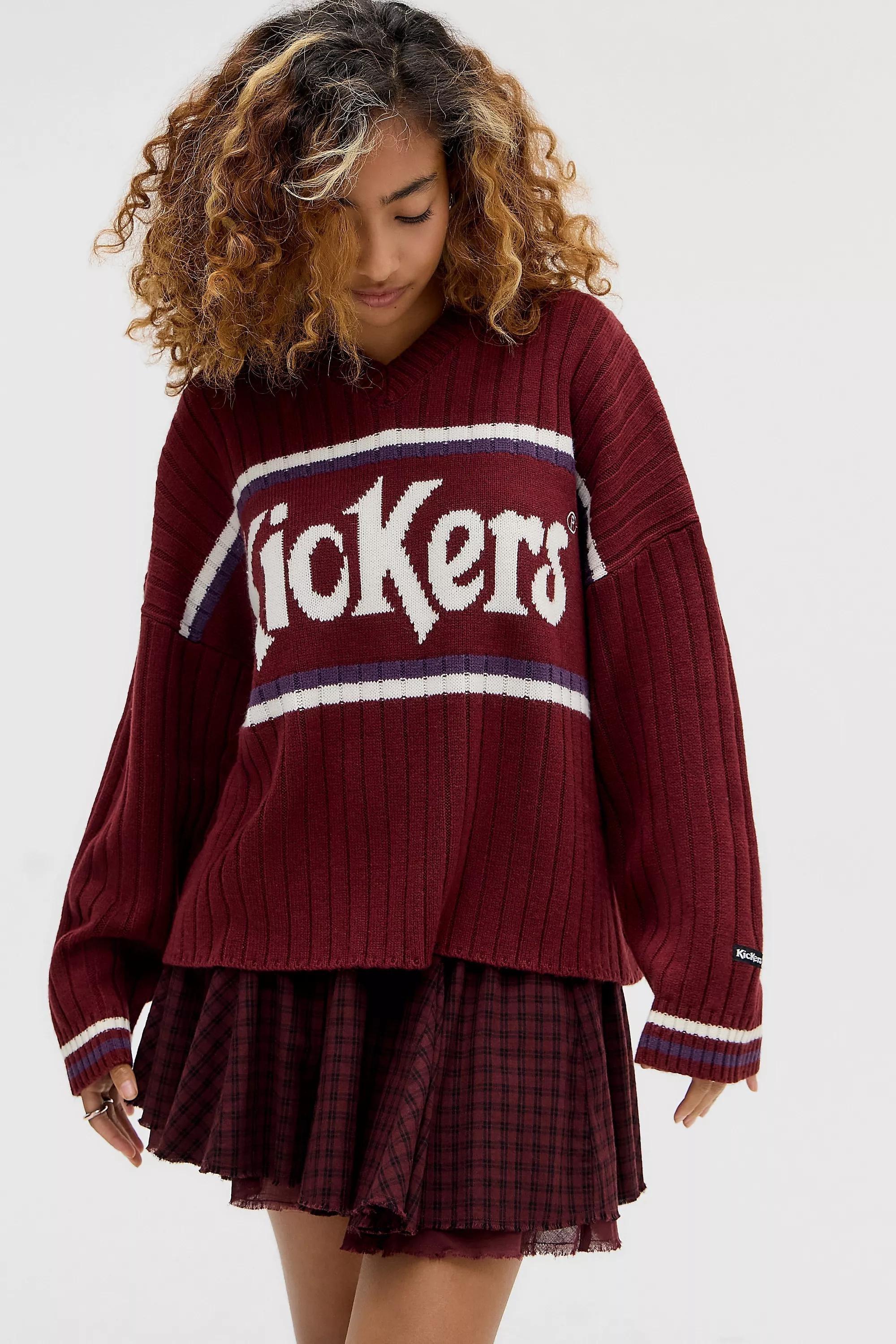 WINE Kickers UO Exclusive Rib knit Jumper, WINE, large image number 0