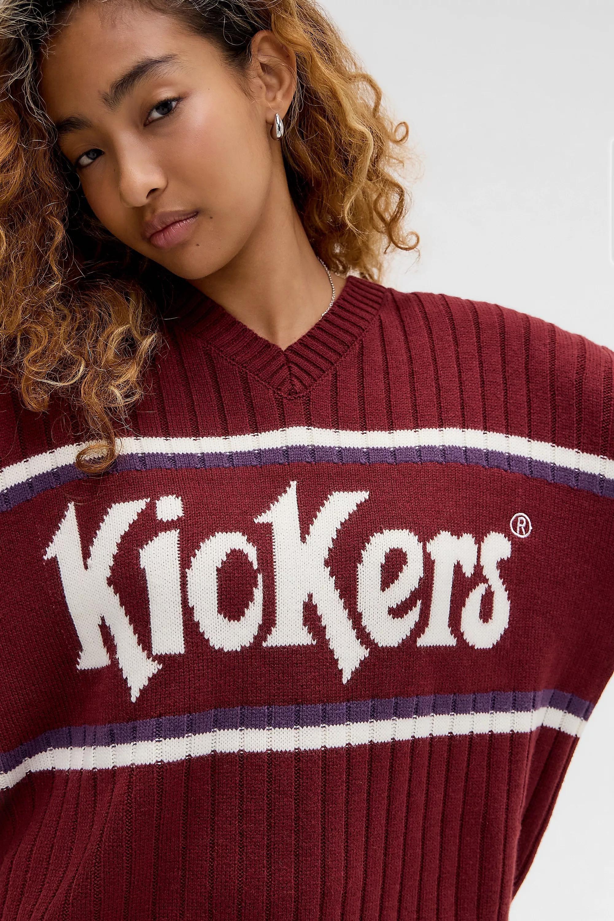 WINE Kickers UO Exclusive Rib knit Jumper, WINE, medium