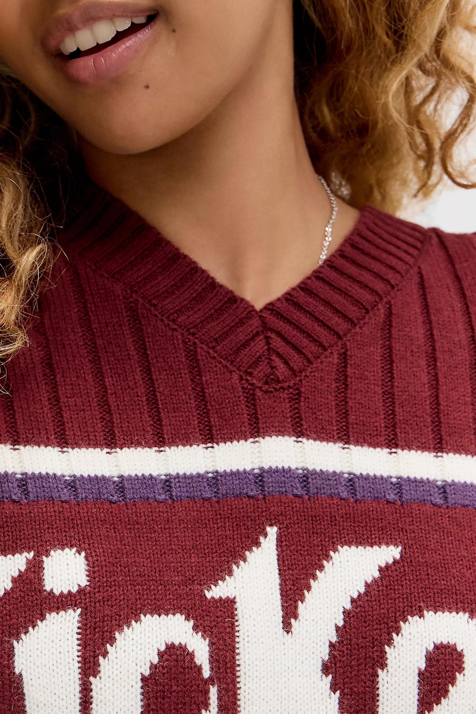 WINE Kickers UO Exclusive Rib knit Jumper, WINE, large image number 3