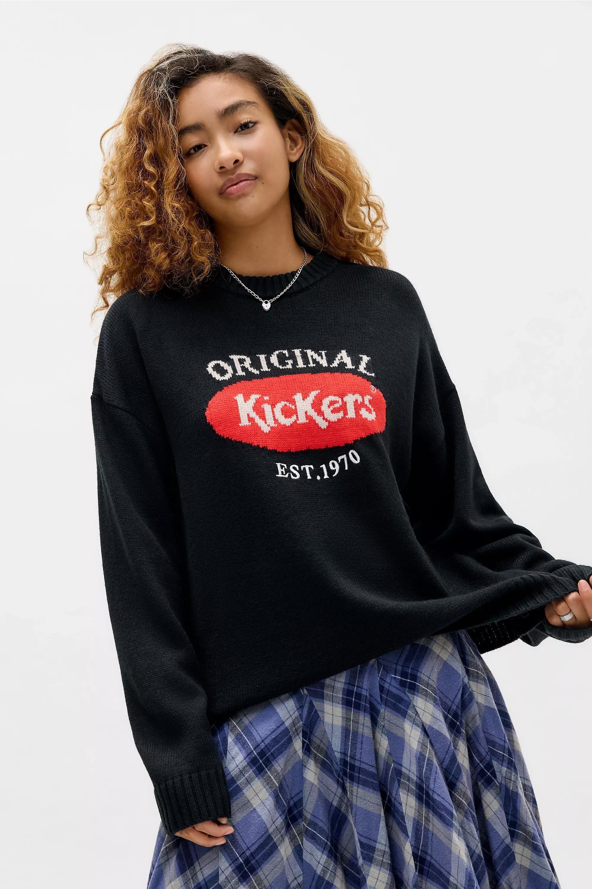 Black Kickers Oval Logo Knit Jumper, BLK, medium