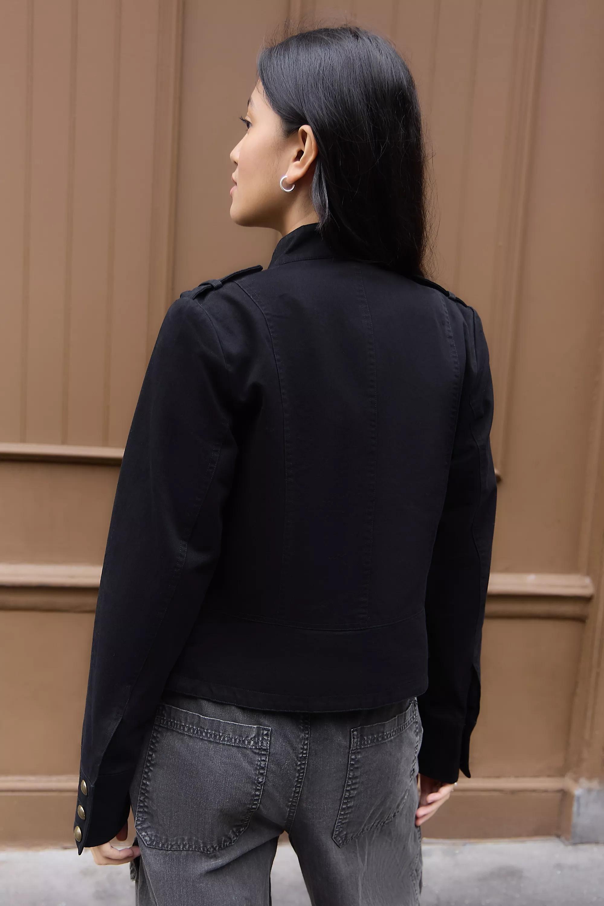 Black Uo Cate Band Jacket, BLK, large image number 3