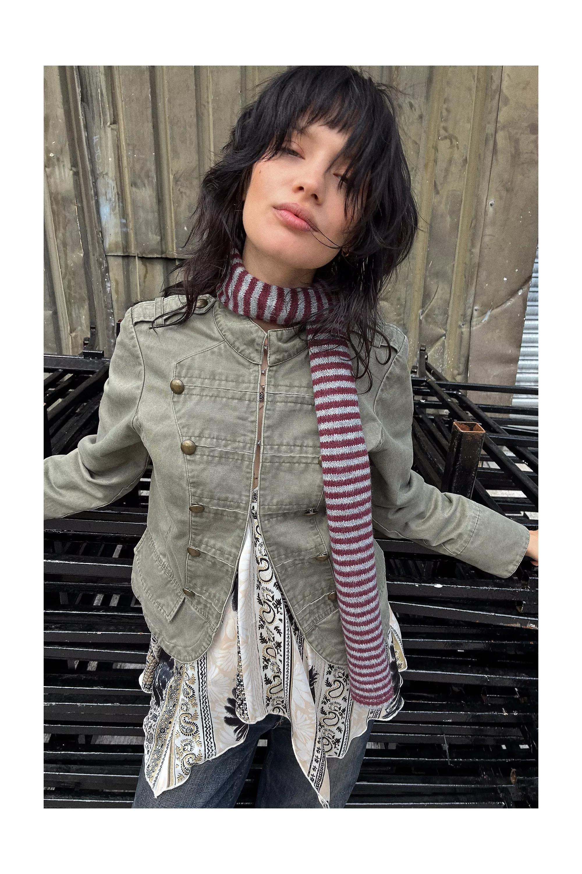 Khaki Uo Cate Band Jacket, KHAKI, large image number 0