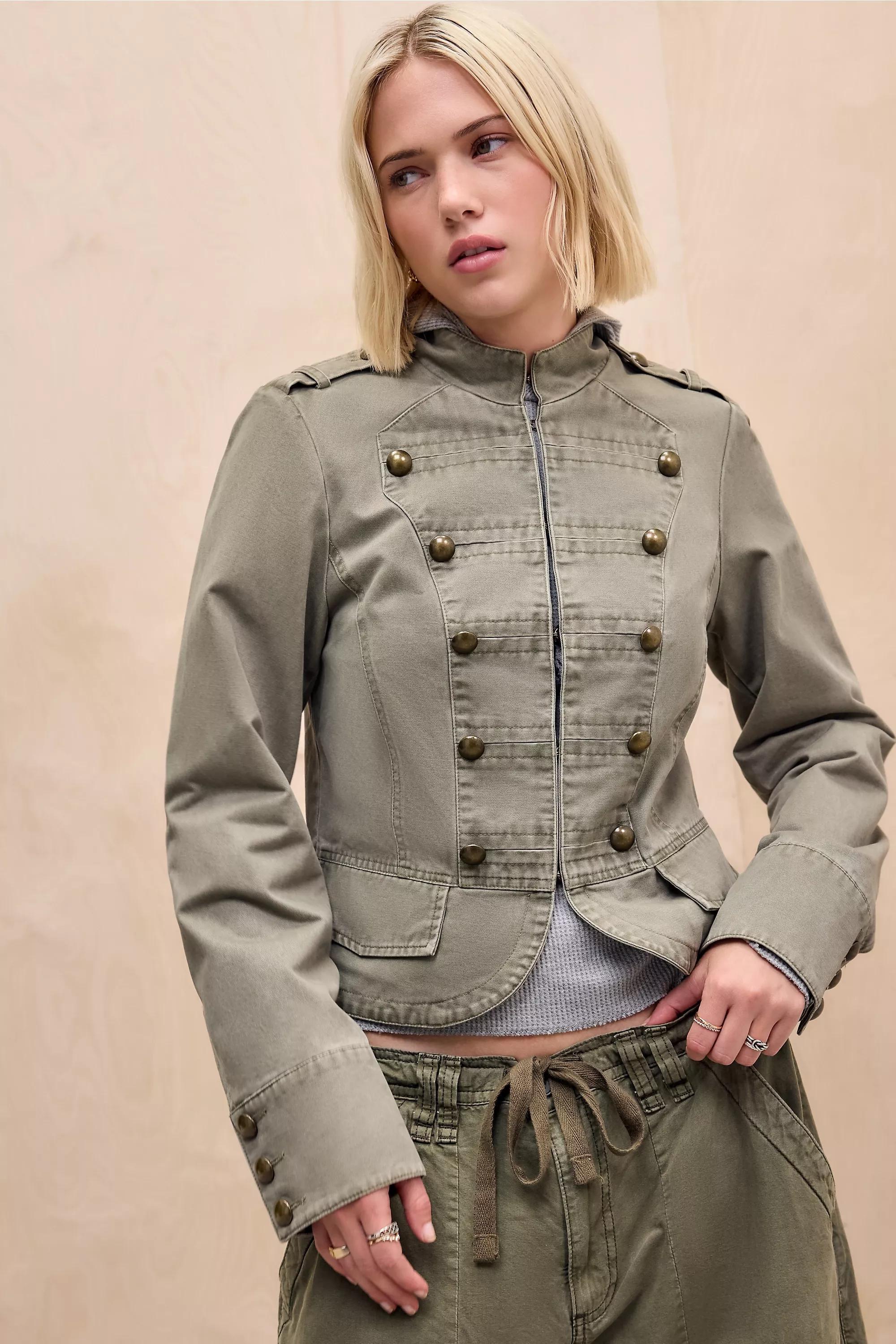 Khaki Uo Cate Band Jacket, KHAKI, large image number 1