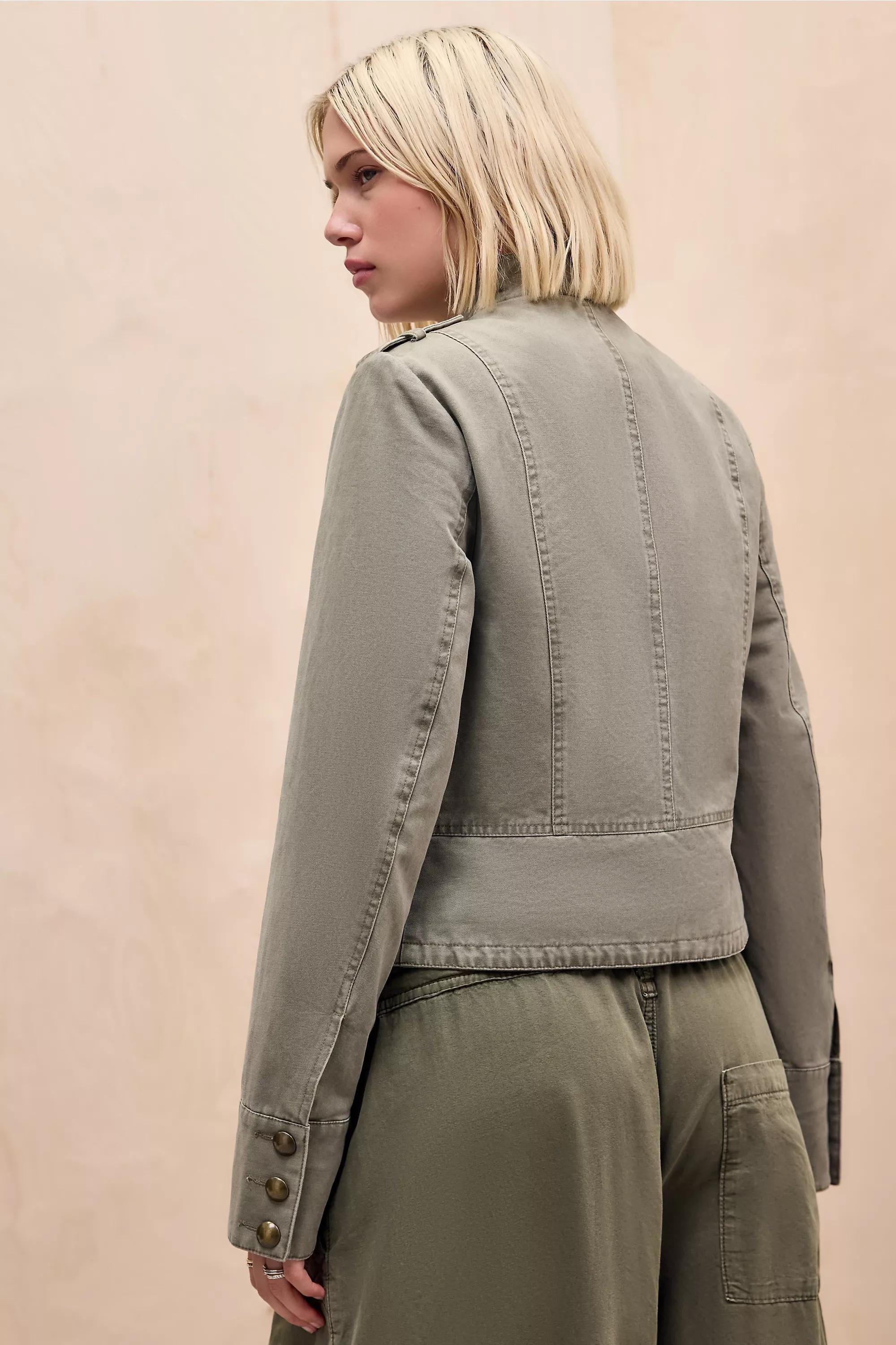 Khaki Uo Cate Band Jacket, KHAKI, large image number 4