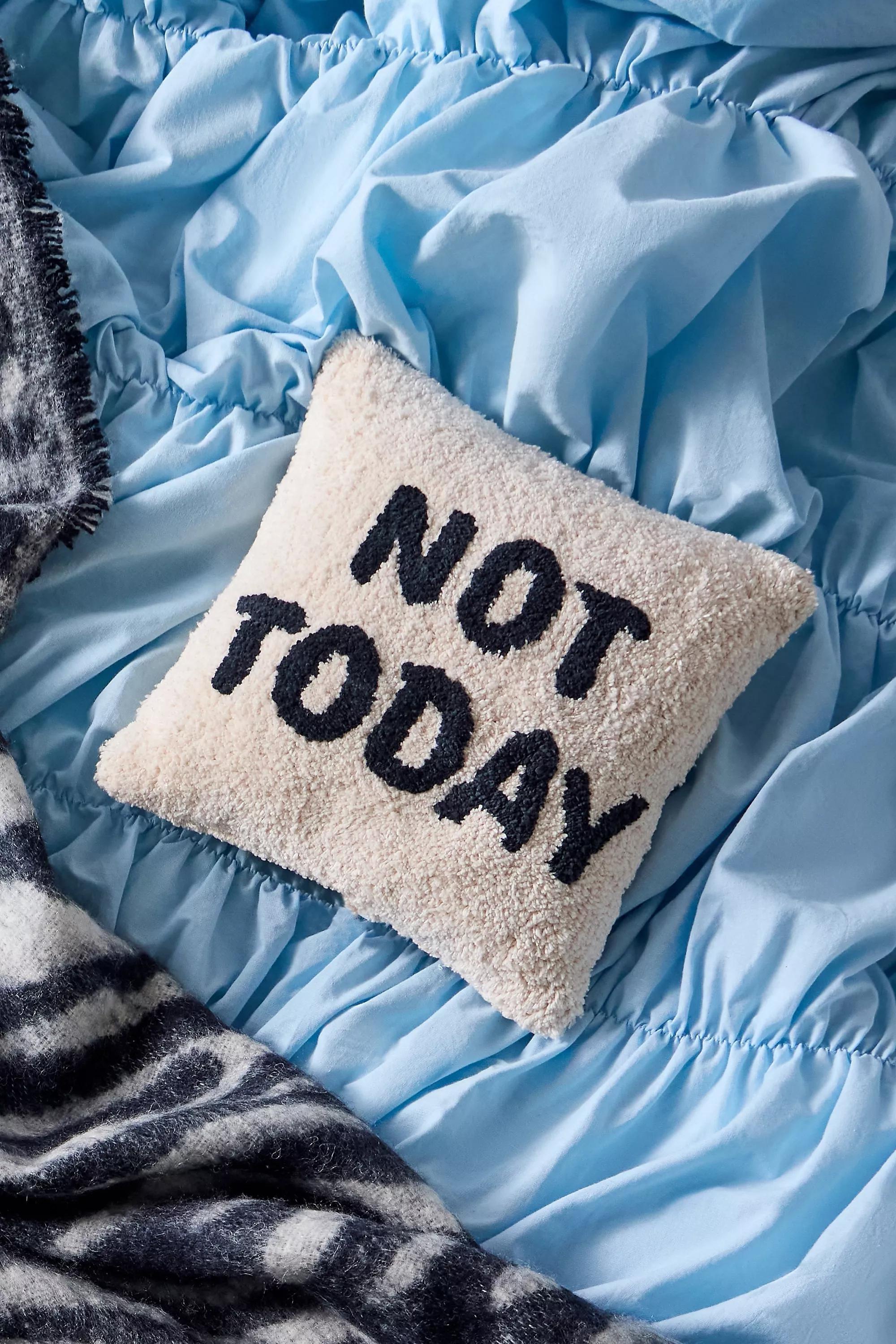 Multicolour Not Today Mini Cushion, B&W, medium