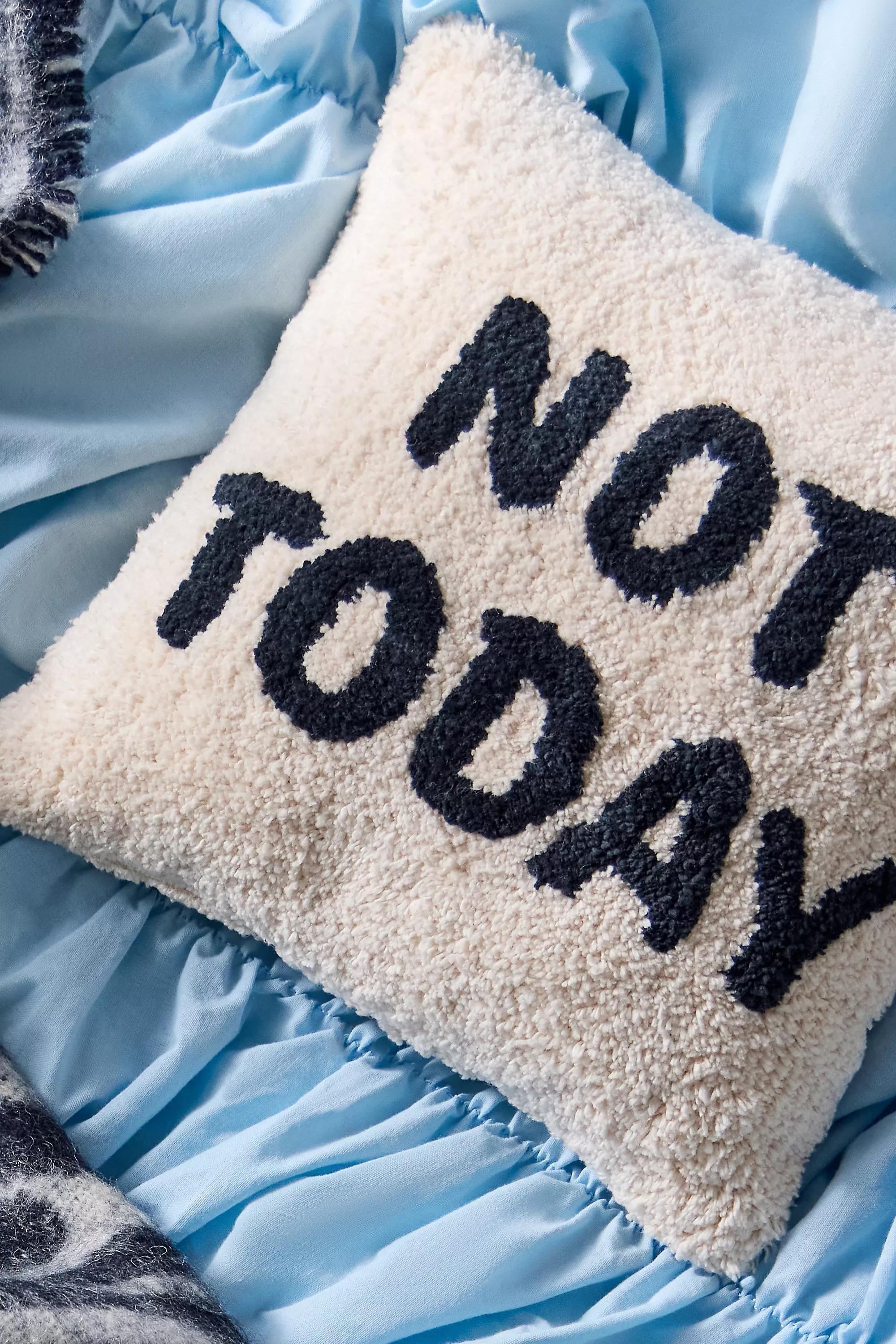 Multicolour Not Today Mini Cushion, B&W, large image number 1