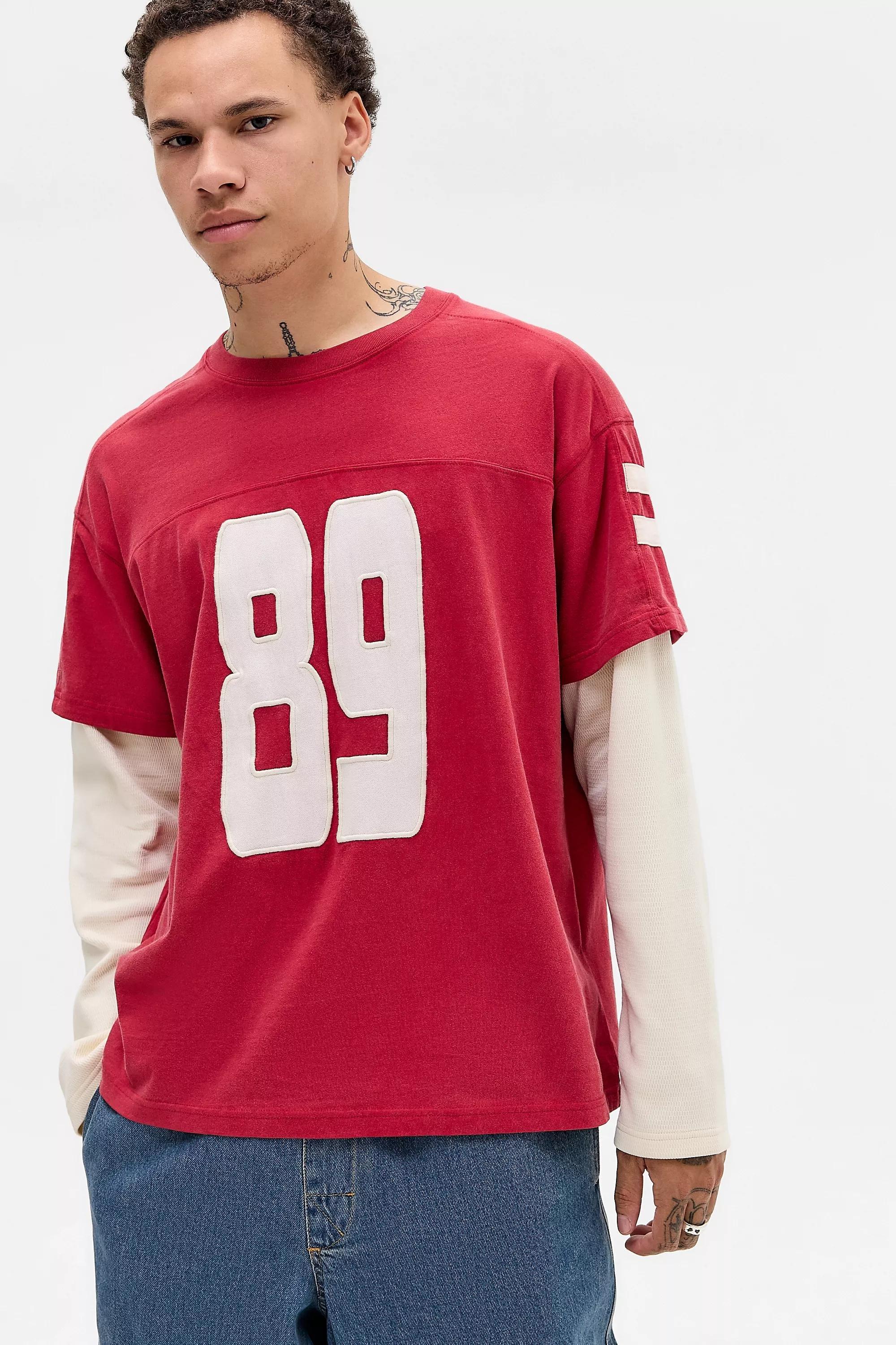 Red Bdg 89 Double Layer T-Shirt, RED, large image number 0