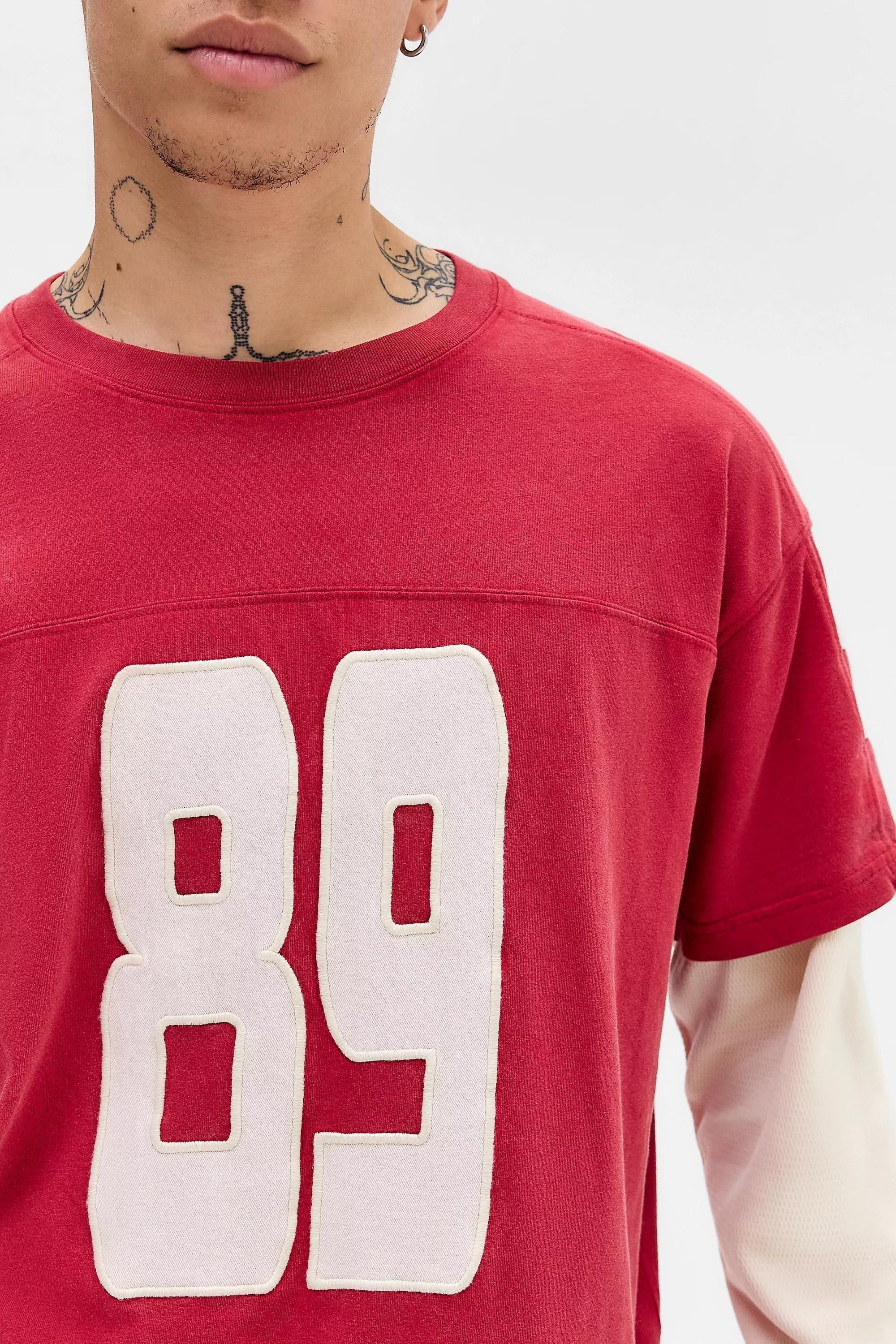 Red Bdg 89 Double Layer T-Shirt, RED, large image number 1