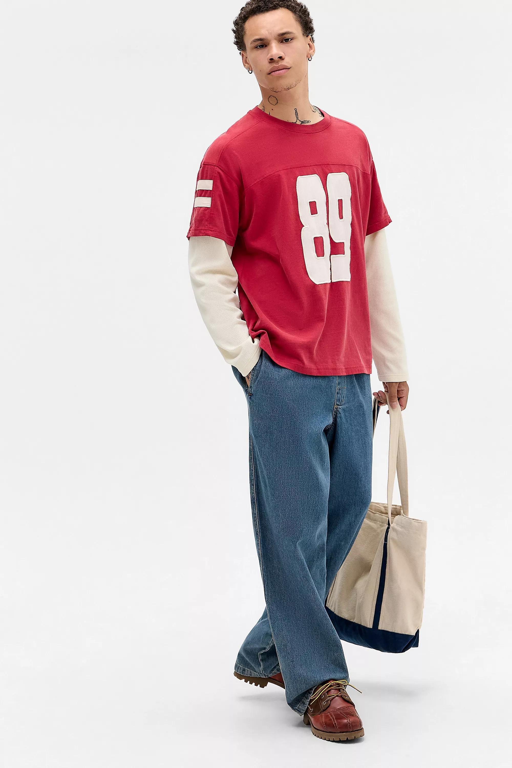 Red Bdg 89 Double Layer T-Shirt, RED, large image number 2