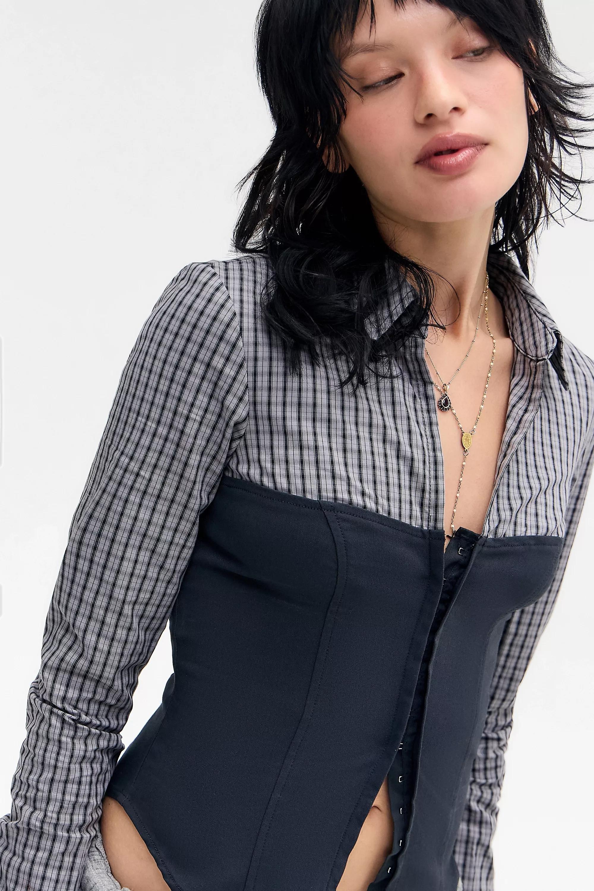 Grey Silence + Noise Lila Hybrid Long Sleeve Top, GR MOTIF, large image number 0