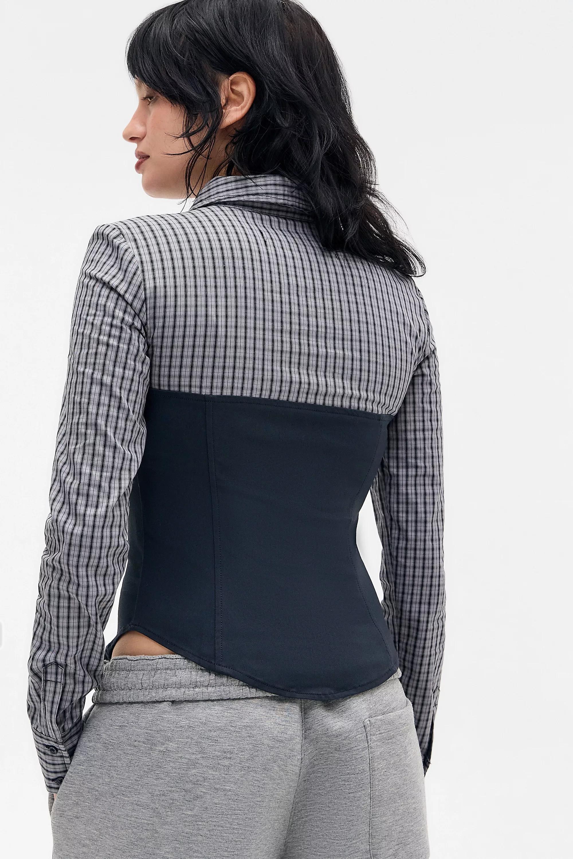 Grey Silence + Noise Lila Hybrid Long Sleeve Top, GR MOTIF, large image number 3