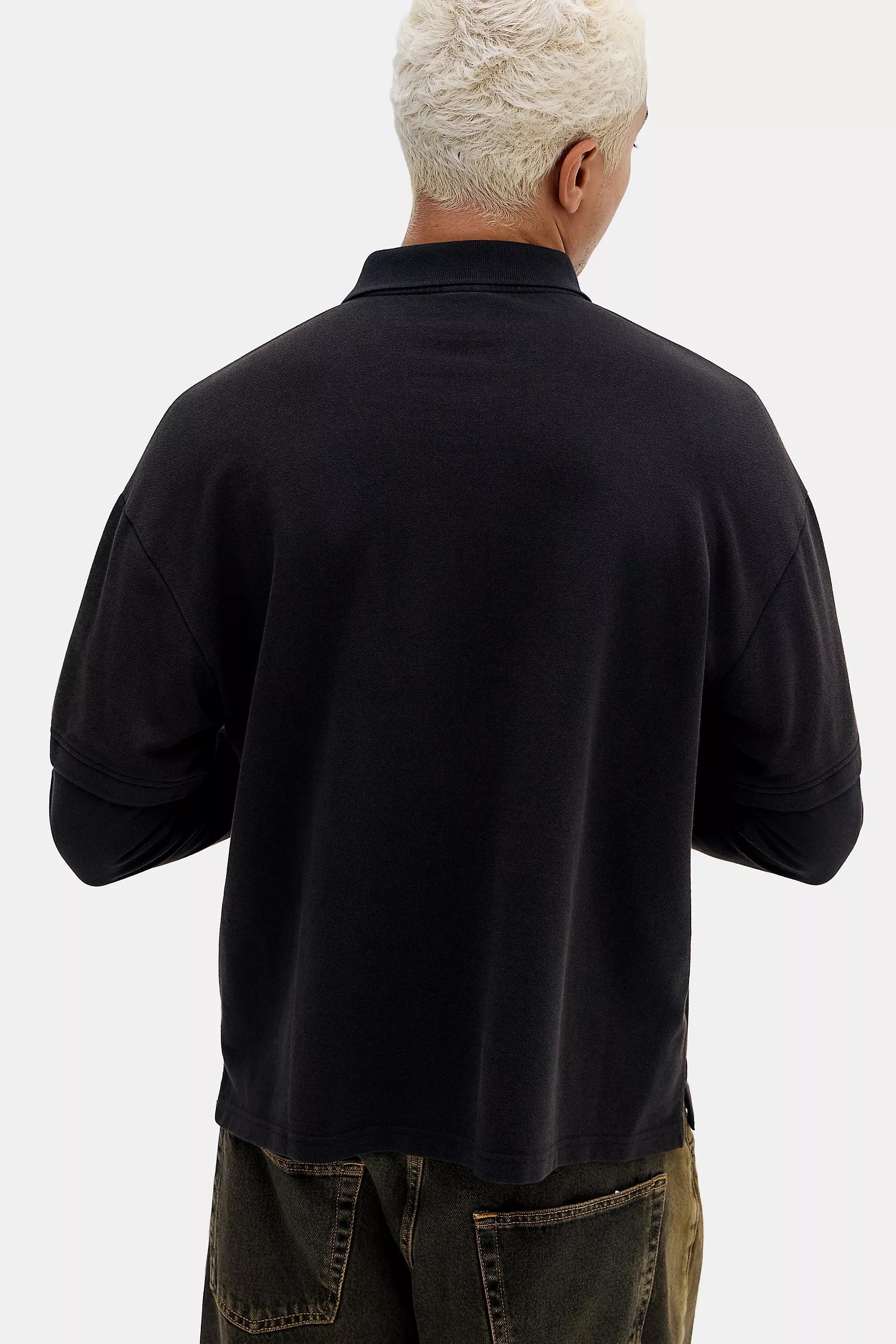 Black BDG Black Double Layer Polo Shirt, BLK, large image number 3