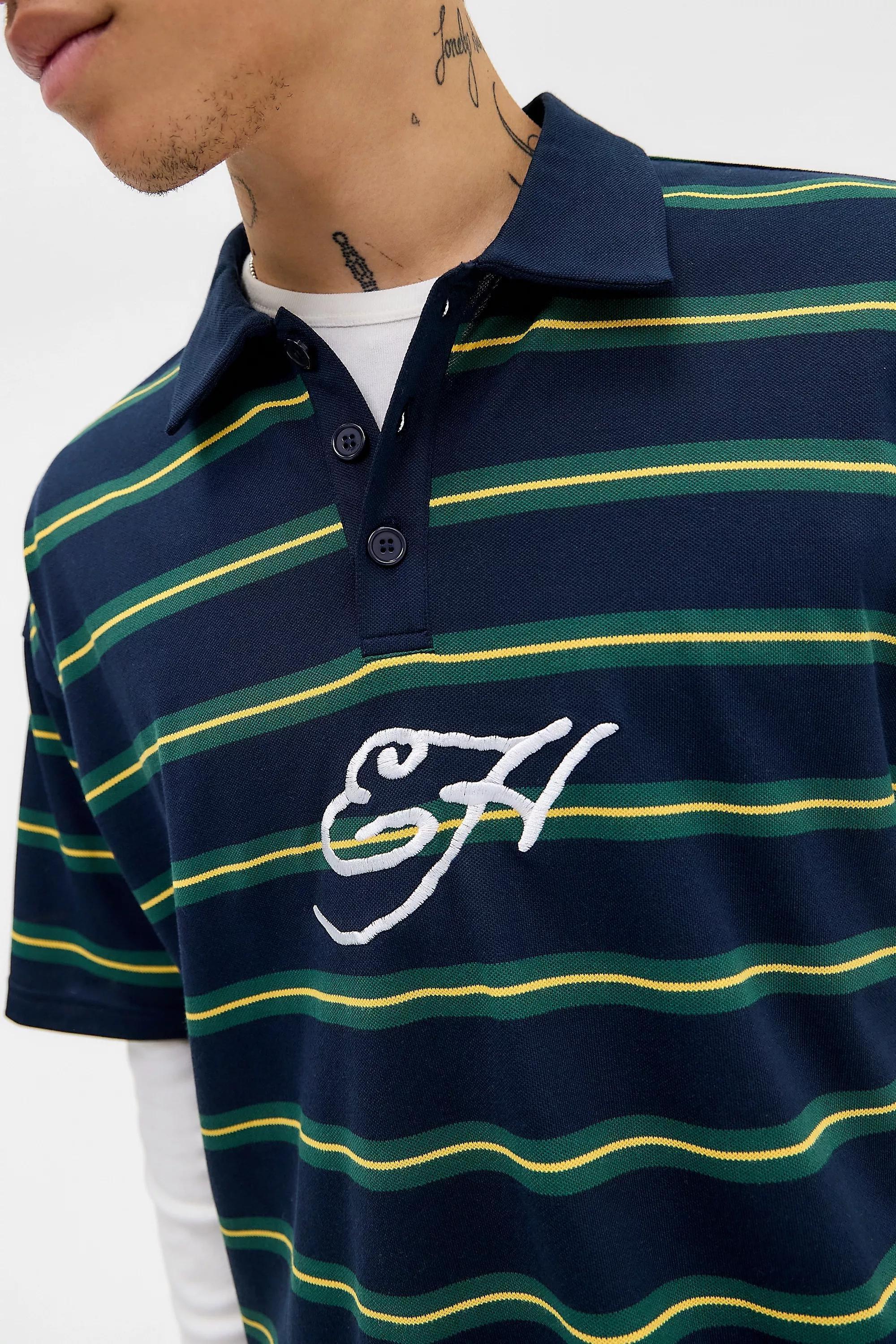 Ed Hardy UO Exclusive Navy Rose Stripe Top, NAVY, large image number 3
