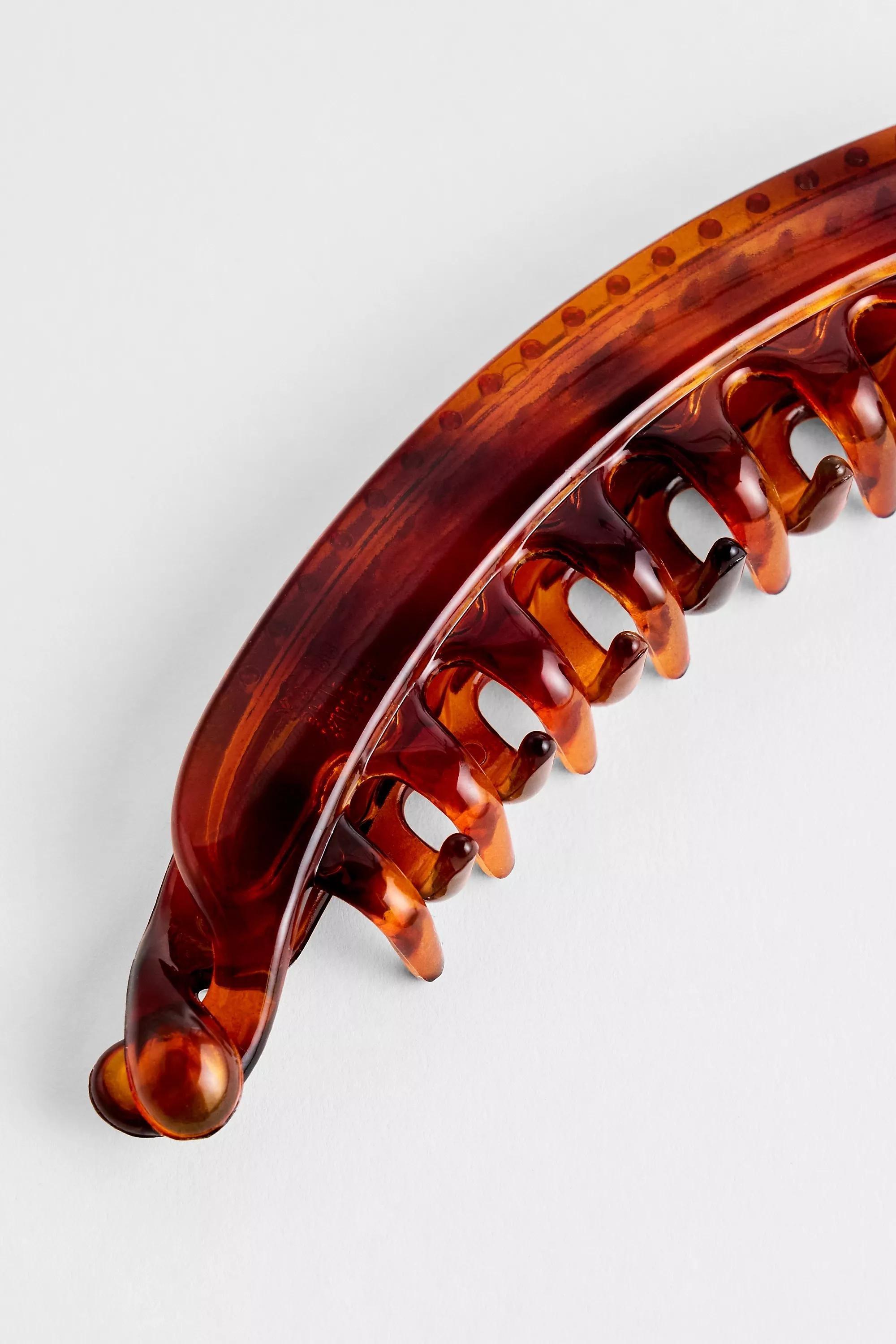 Brown Banana Hair Clip, BRN, large image number 1