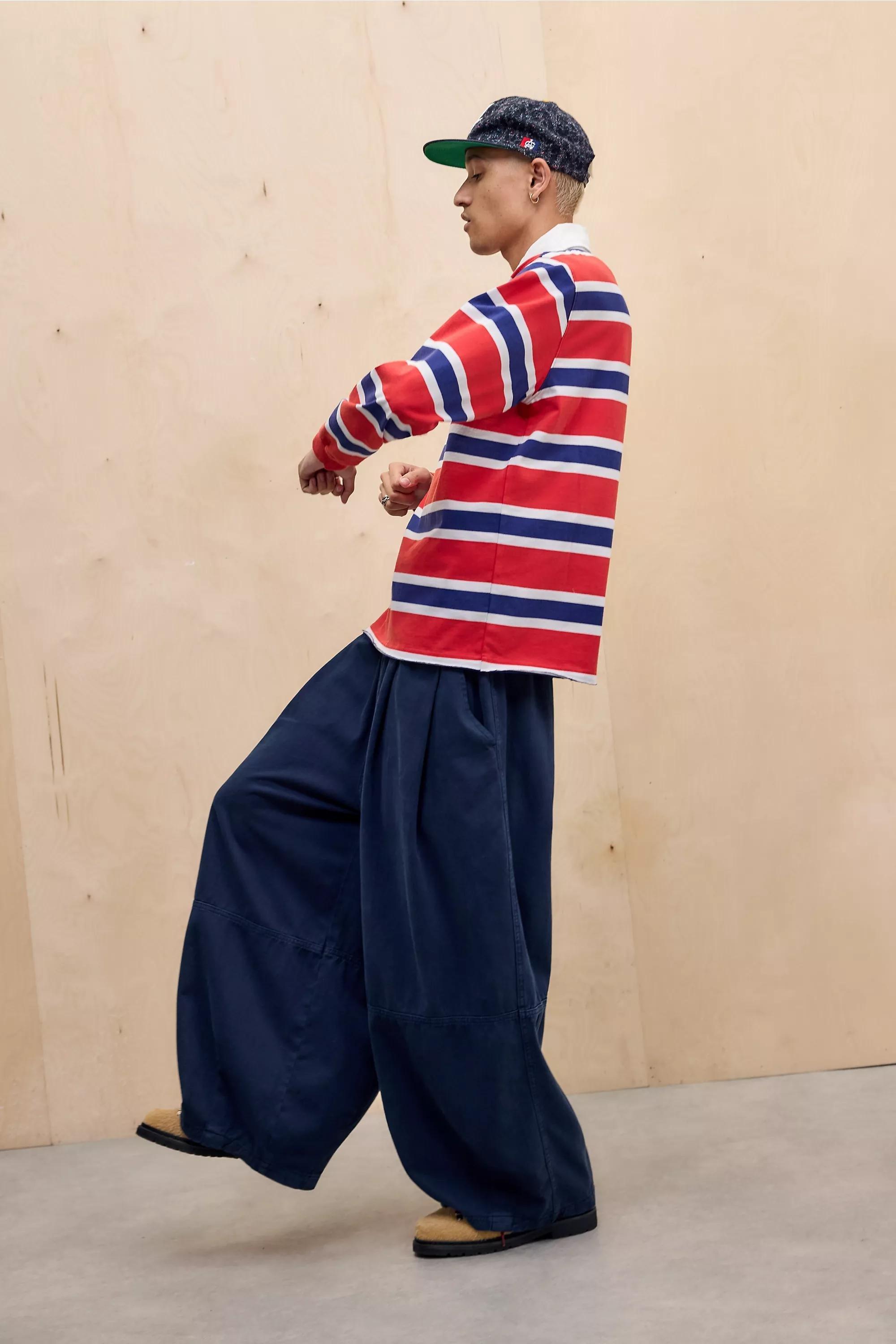 Red iets frans... Stripe Rugby Top, RED, large image number 2