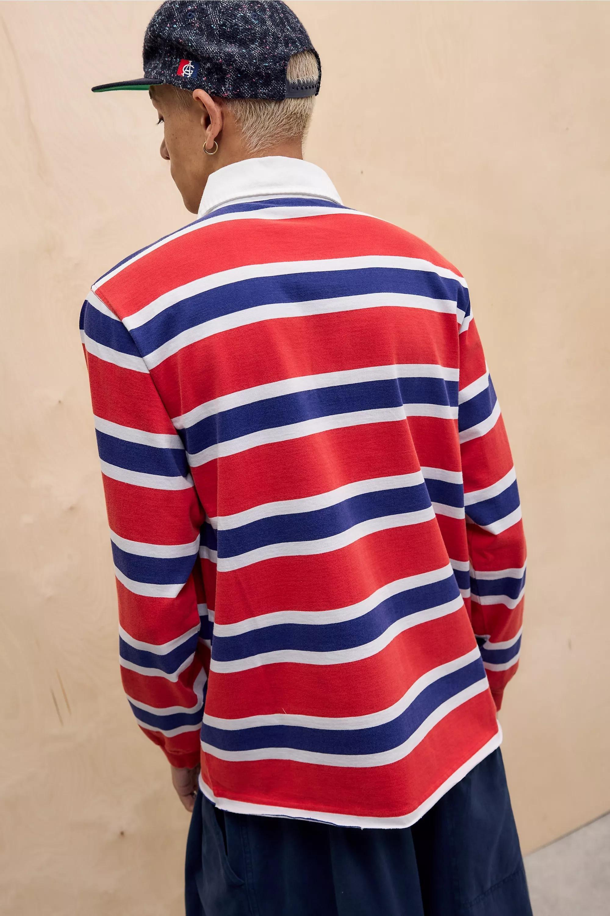 Red iets frans... Stripe Rugby Top, RED, large image number 3