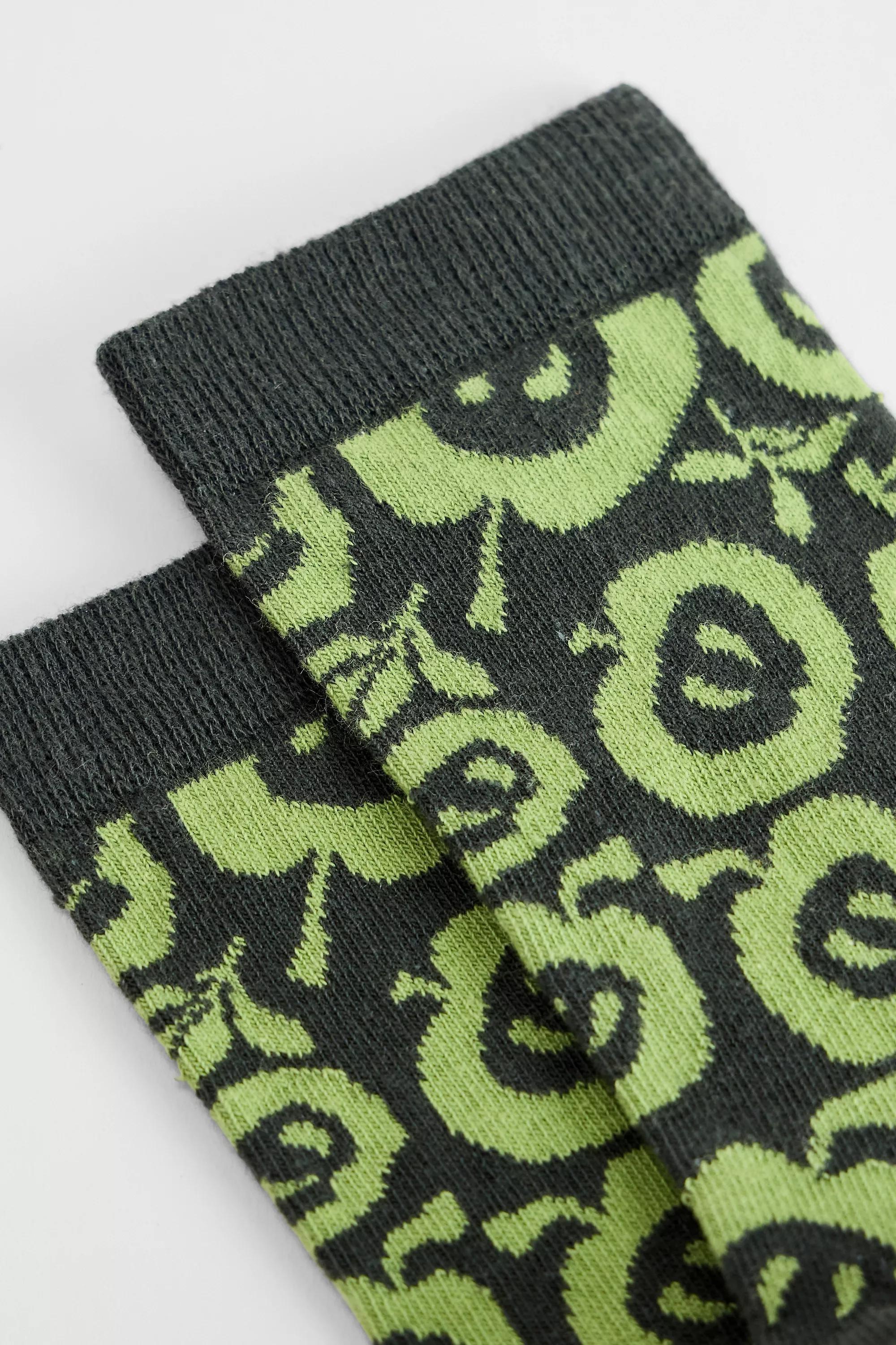 Khaki Out From Under Abstract Apple Socks, KHAKI, large image number 1