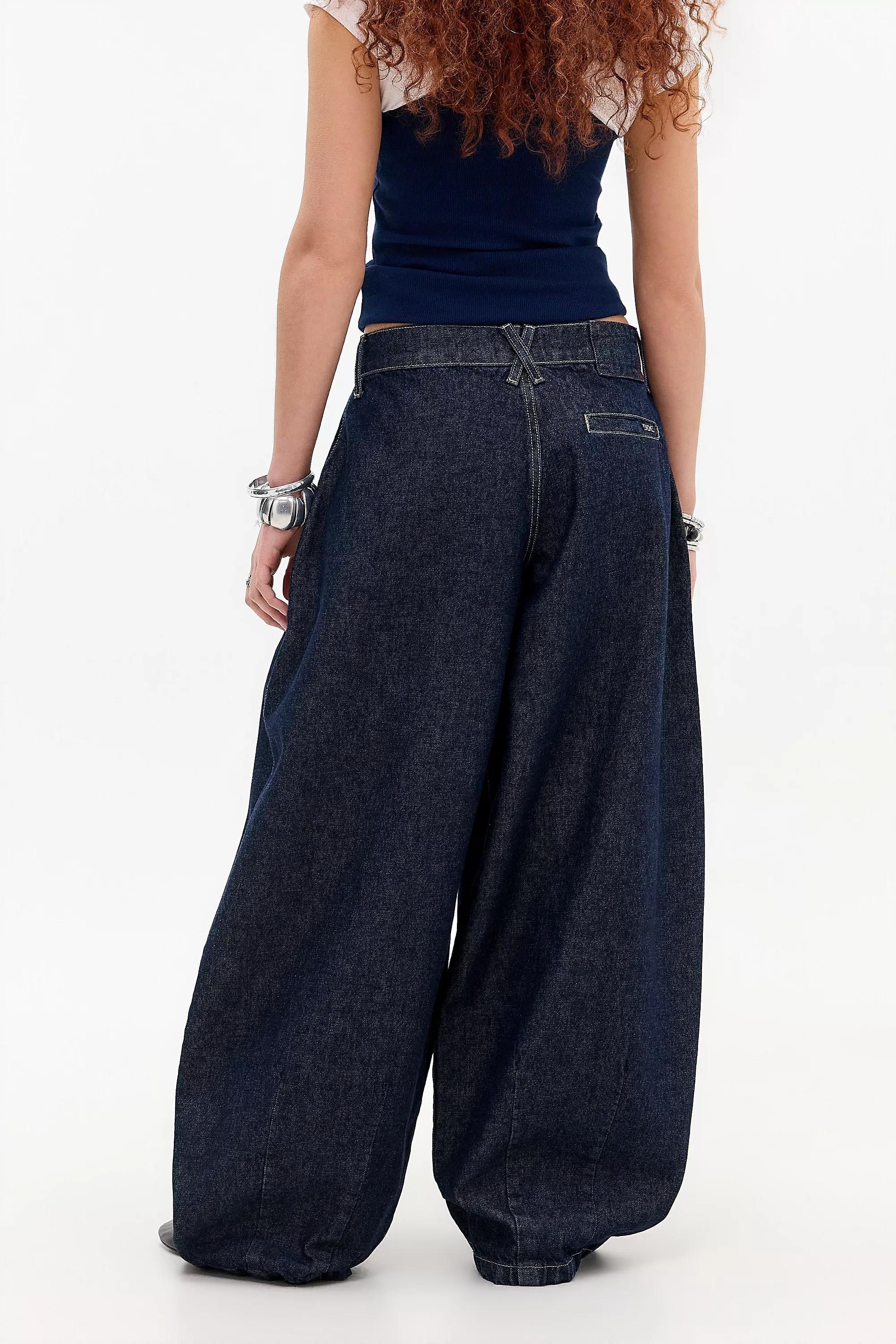 Blue Bdg Jax Pleat Front Cocoon Jeans, A301_0094           , large image number 3