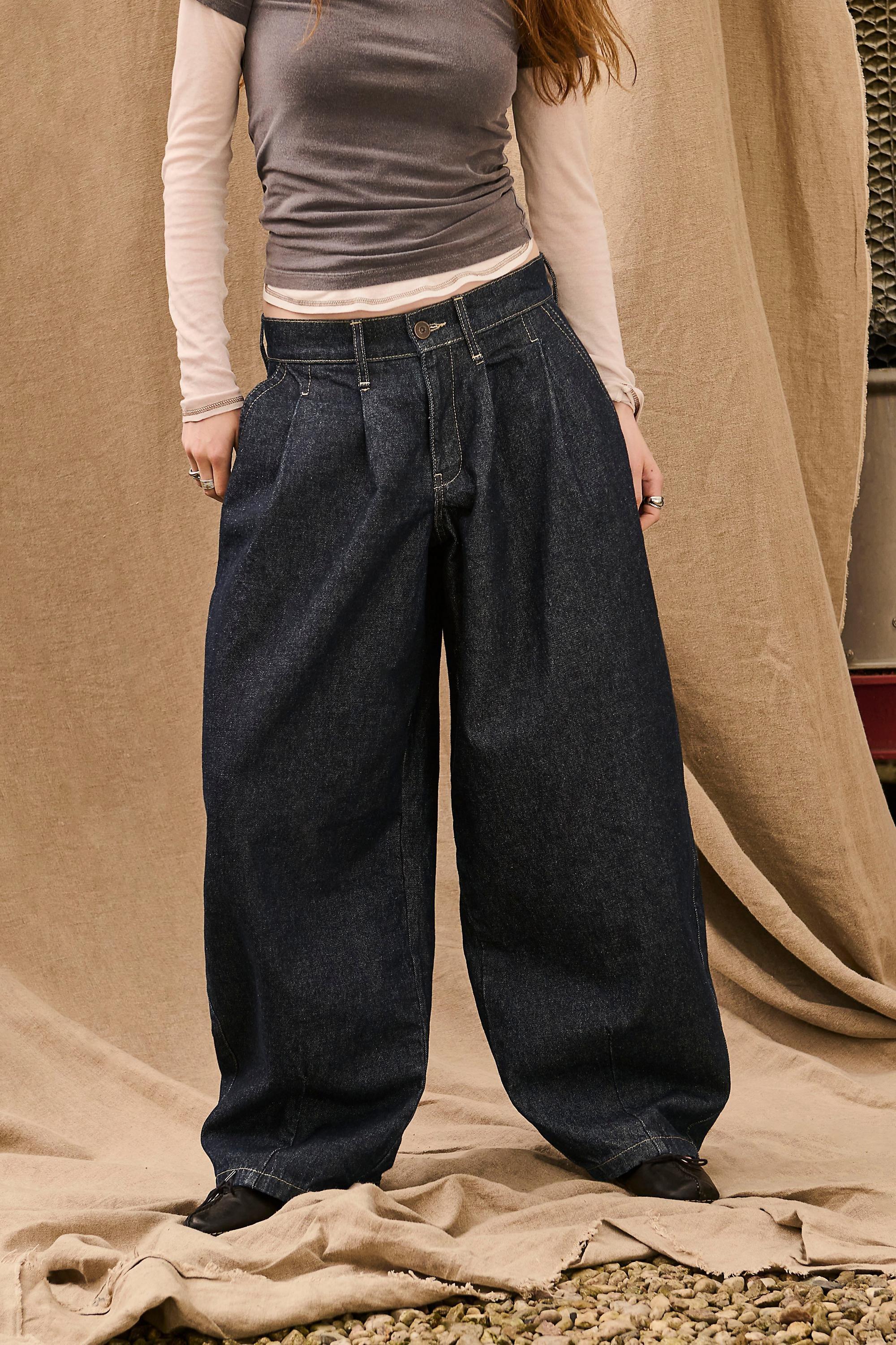 Blue Bdg Jax Pleat Front Cocoon Jeans, A301_0769, large image number 1