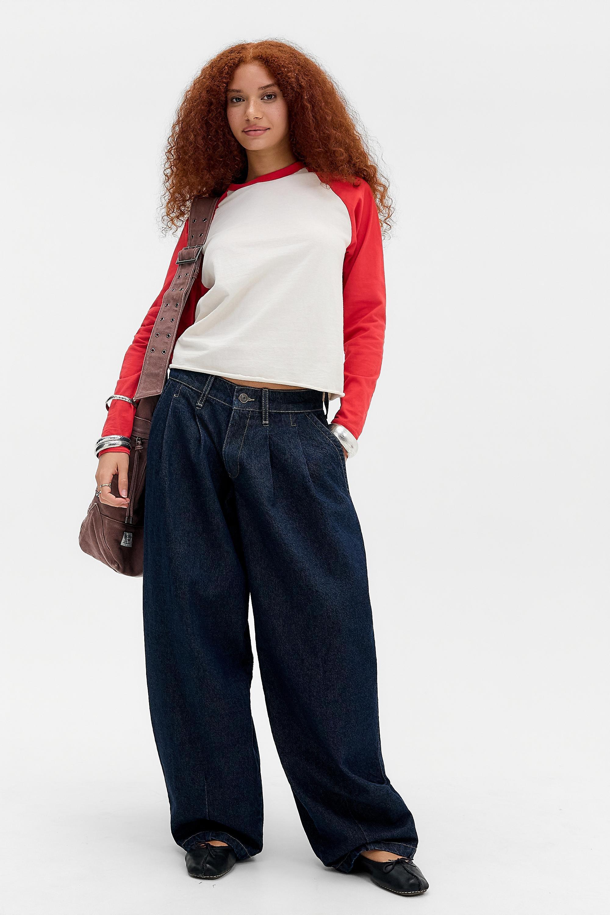 Blue Bdg Jax Pleat Front Cocoon Jeans, A301_0769, large image number 2