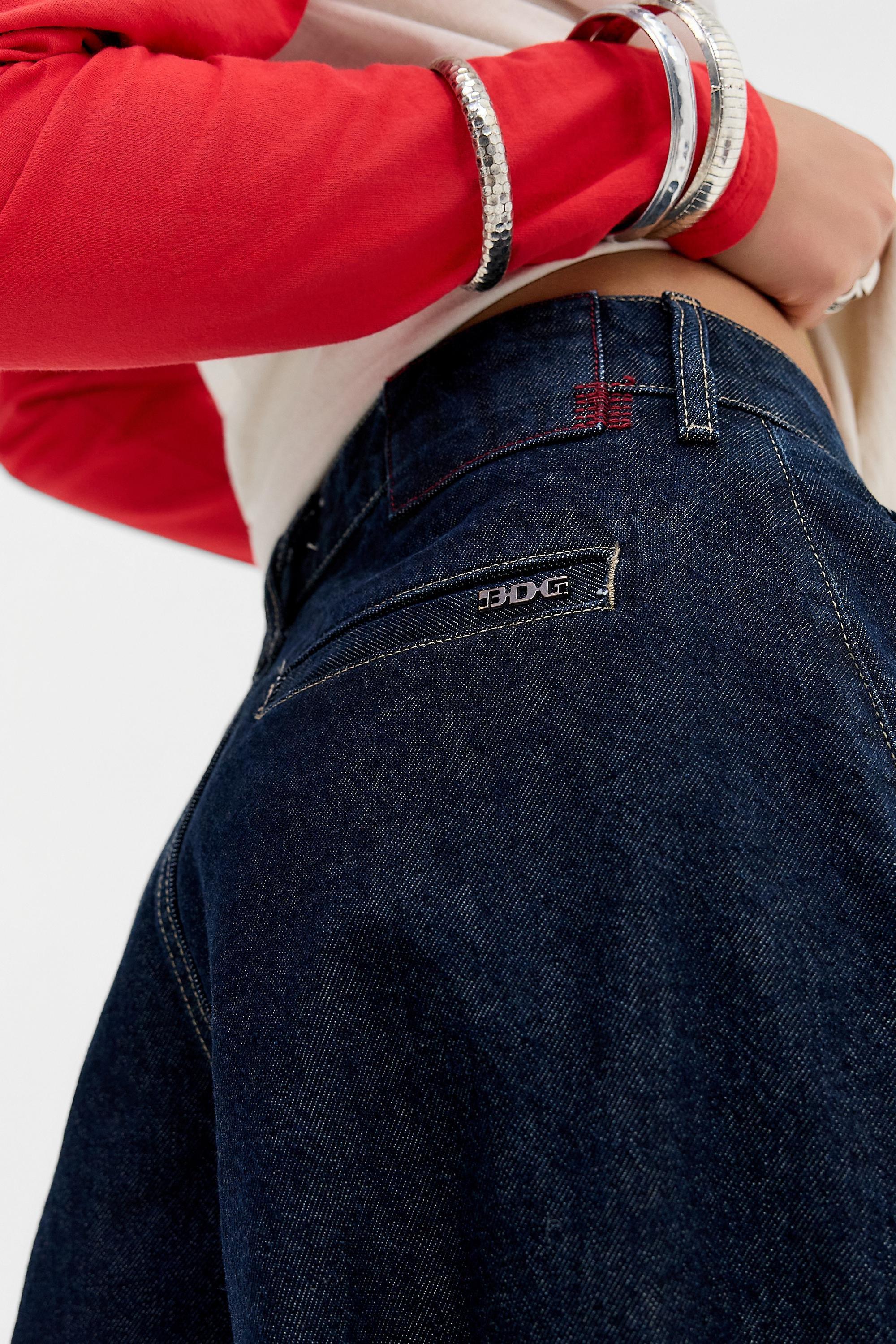 Blue Bdg Jax Pleat Front Cocoon Jeans, A301_0769, large image number 3