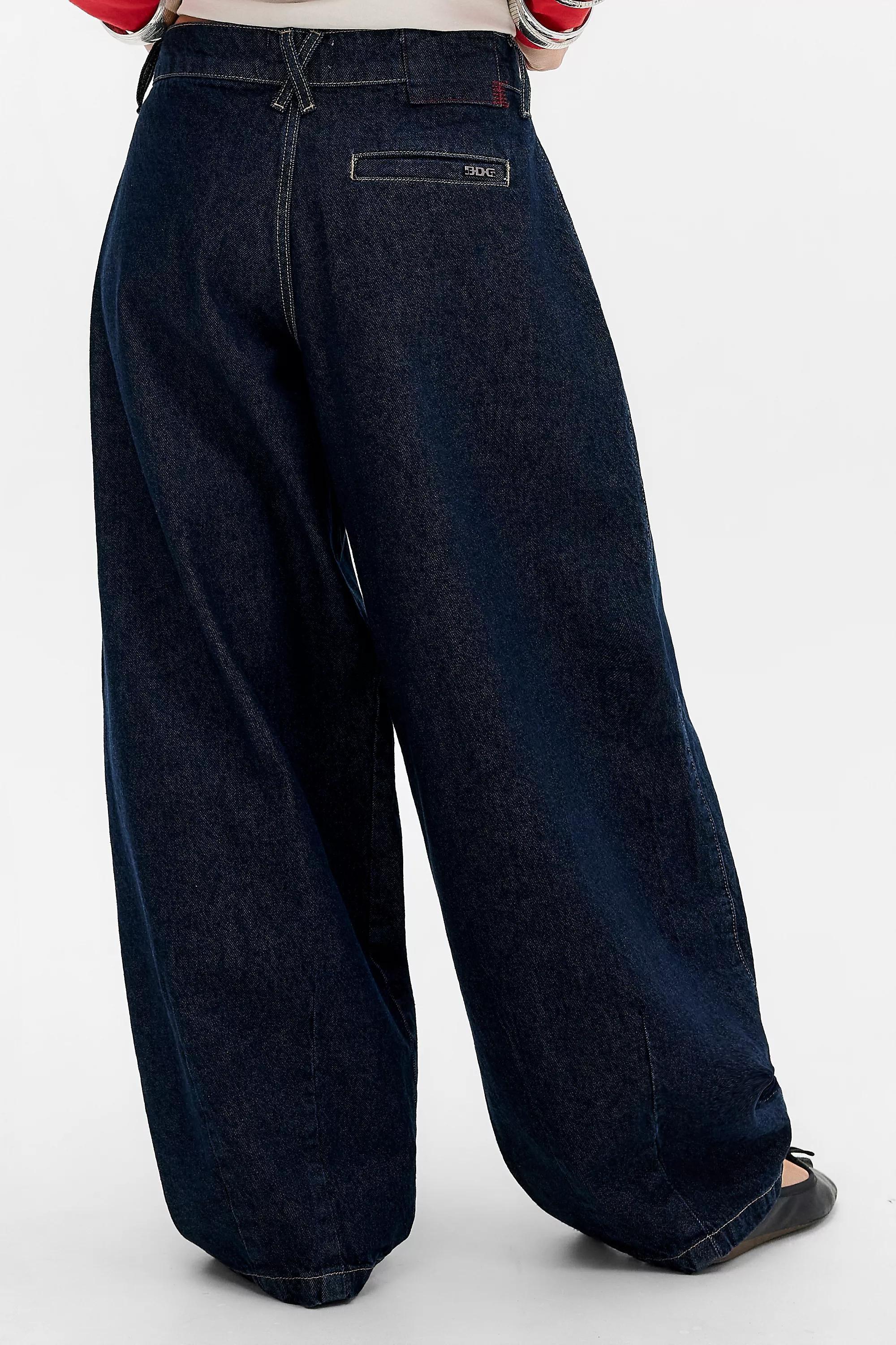 Blue Bdg Jax Pleat Front Cocoon Jeans, A301_0769, large image number 4