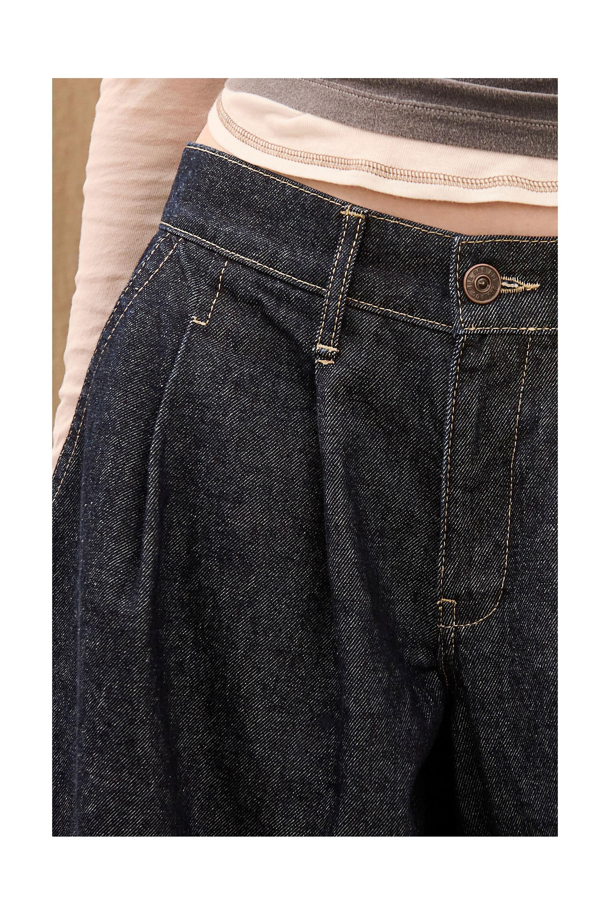 Blue Bdg Jax Pleat Front Cocoon Jeans, A301_0769, large image number 5