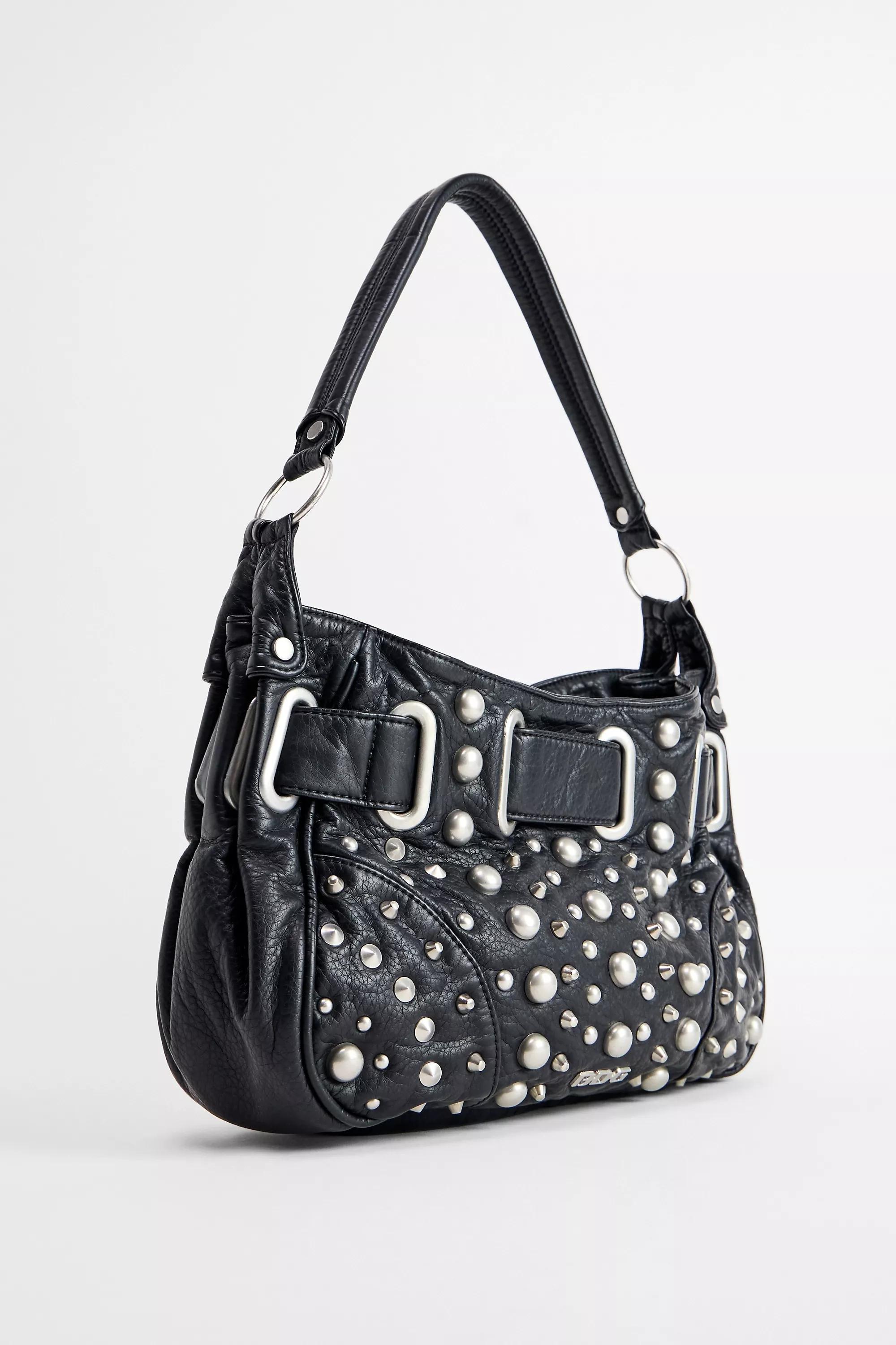 Black Bdg Sonny Studded Faux Leather Shoulder Bag, BLK, large image number 4