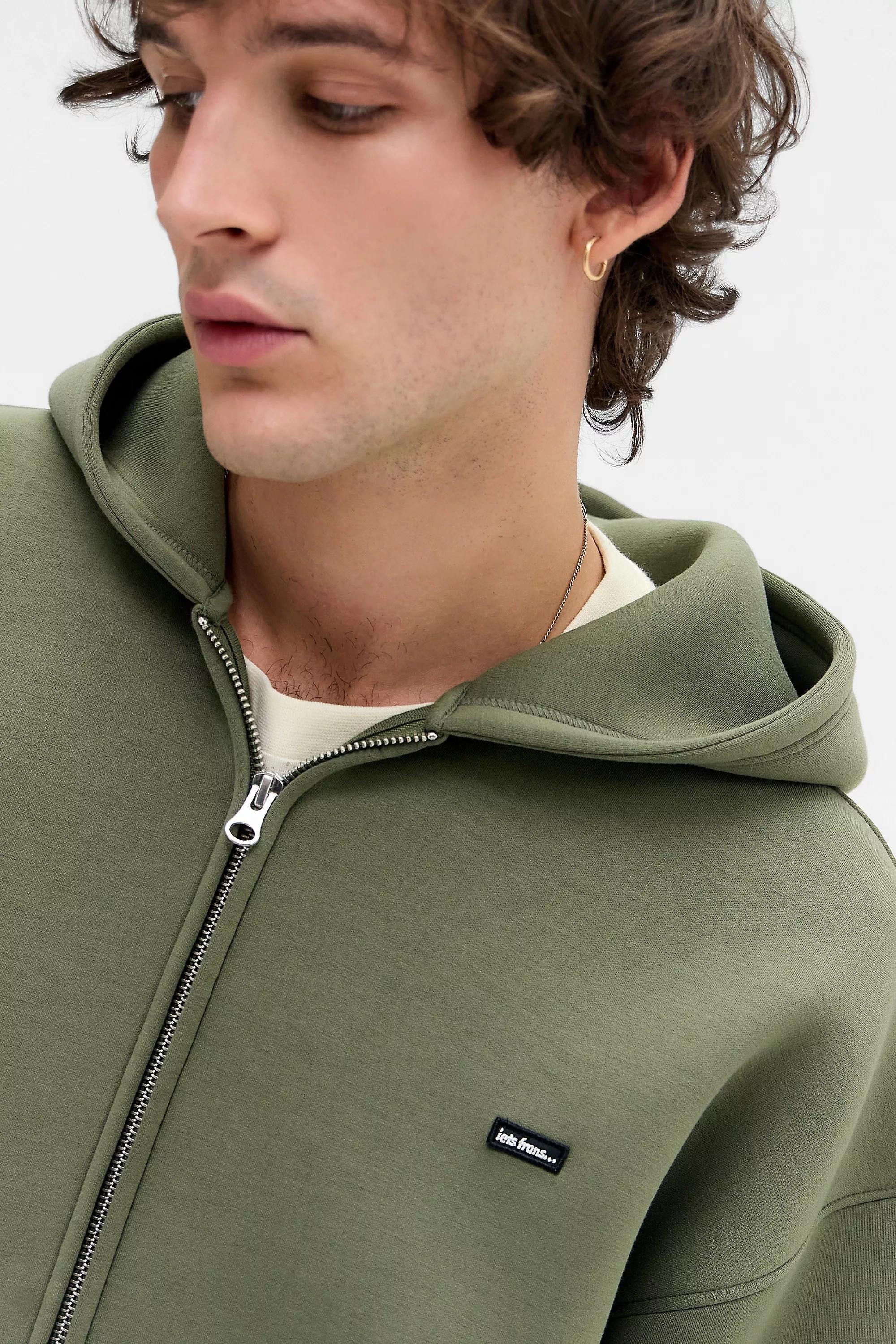 Khaki Iets Frans...Scuba Zip-Up Hoodie, KHAKI, large image number 1